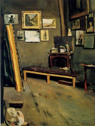Reproduction du tableau « L'Atelier de l'artiste, rue Visconti - Frédéric Bazille » par Alpha Reproduction en peinture à l’huile