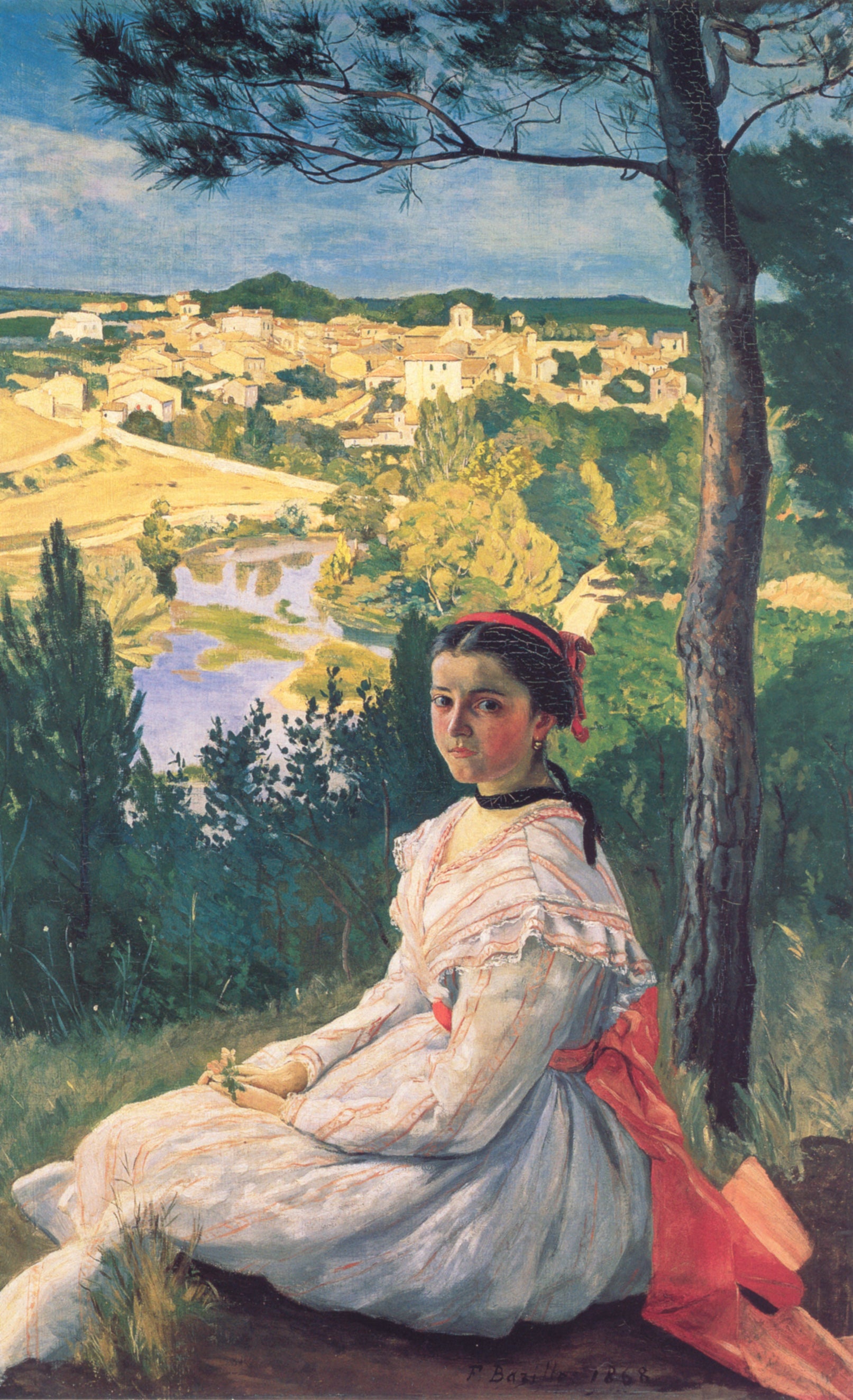 Reproduction du tableau « La Vue du village - Frédéric Bazille » par Alpha Reproduction en peinture à l’huile