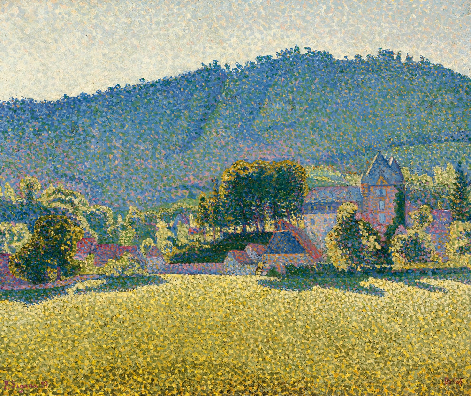 Reproduction du tableau « Comblat-le-Château. La Vallée - Paul Signac » par Alpha Reproduction en peinture à l’huile