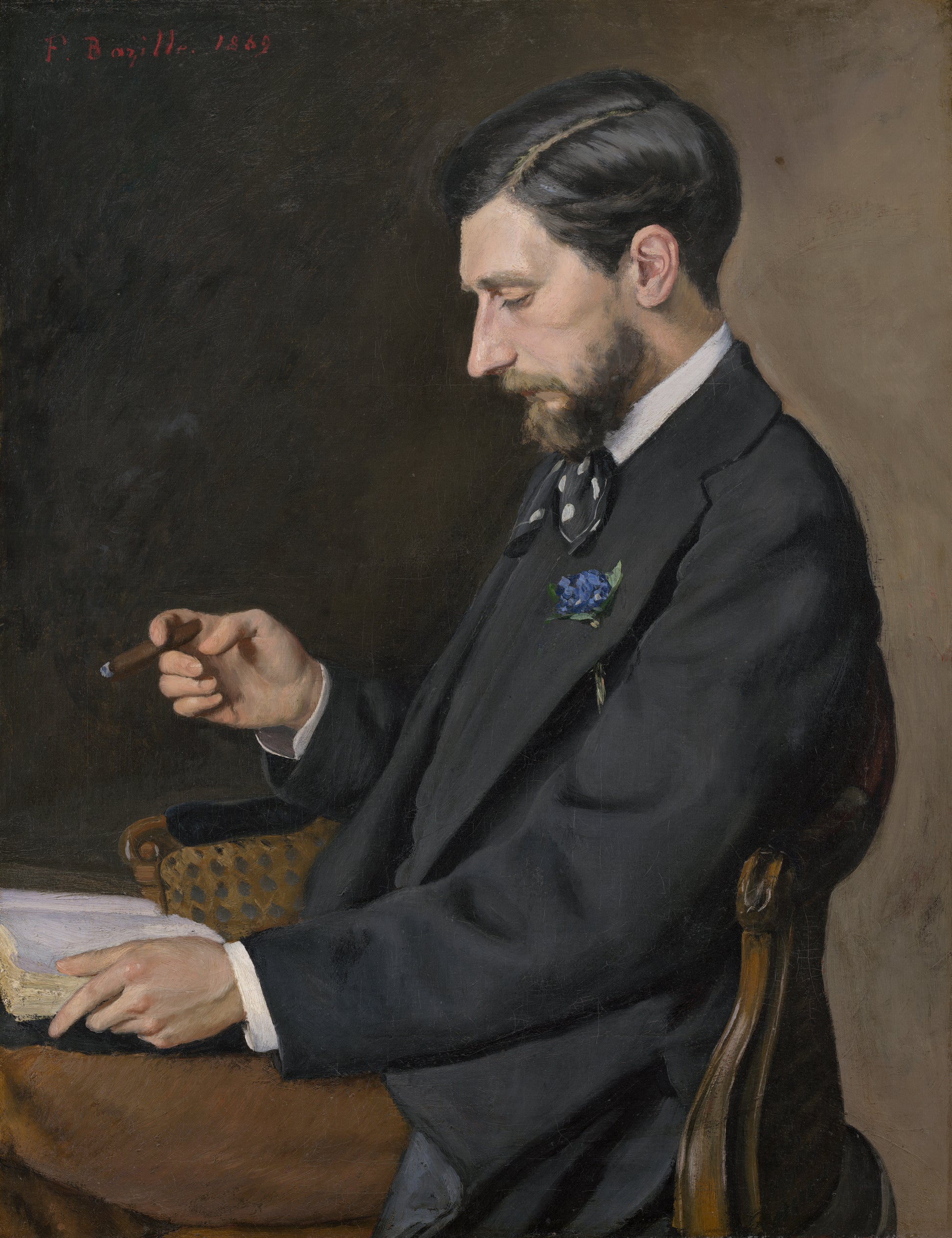 Reproduction du tableau « Edmond Maître - Frédéric Bazille » par Alpha Reproduction en peinture à l’huile
