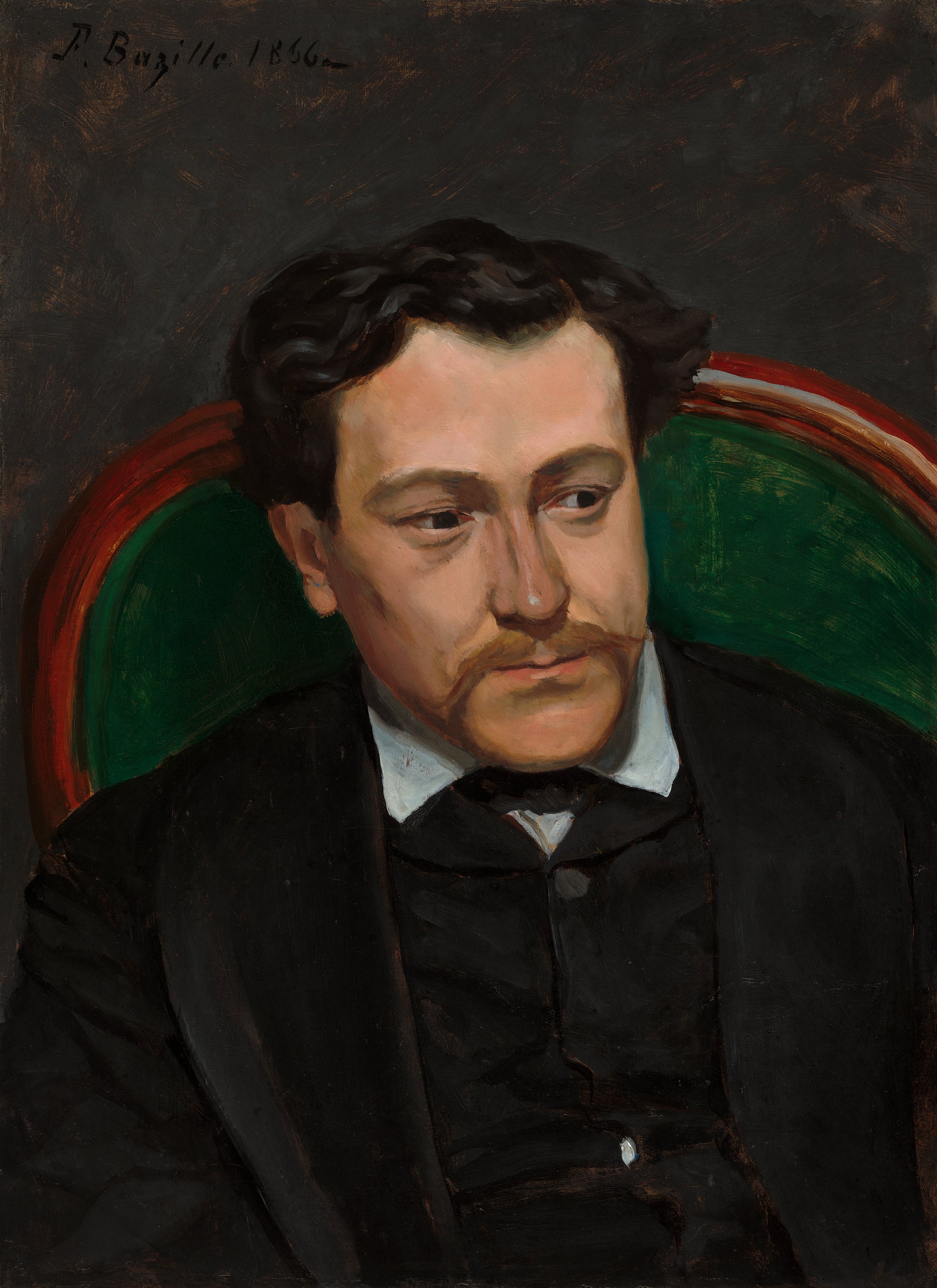 Reproduction du tableau « Portrait d'Édouard Blau - Frédéric Bazille » par Alpha Reproduction en peinture à l’huile