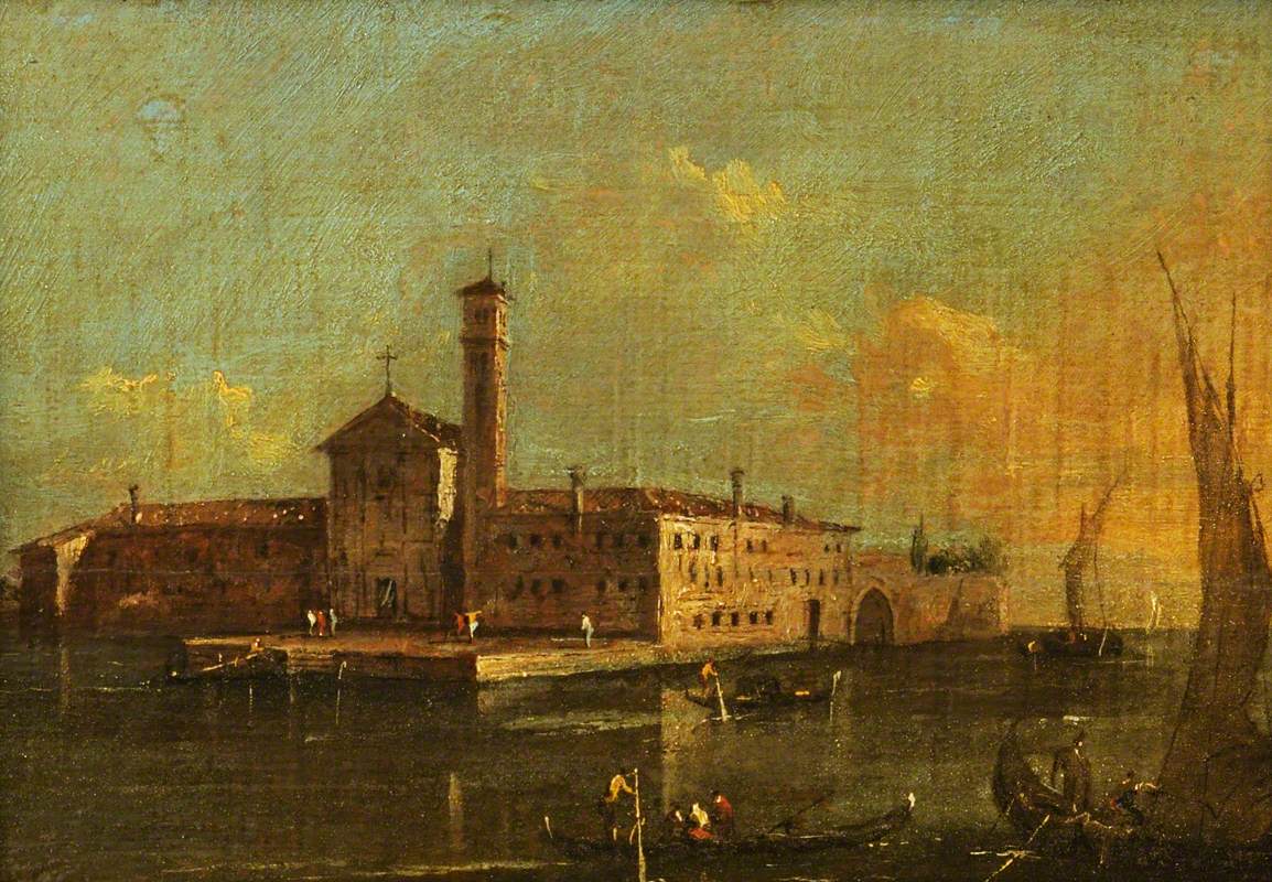 Vue de l'île de San Lazaro, Venise - Francesco Guardi