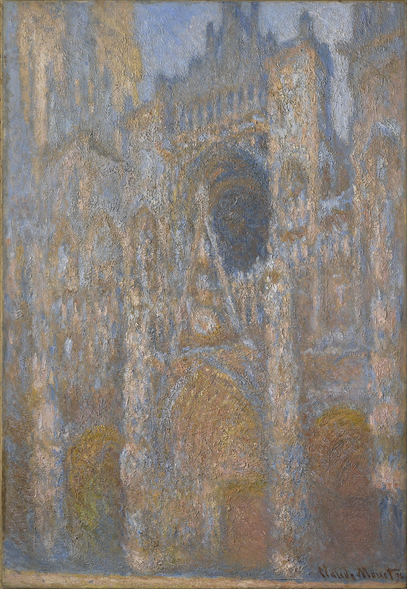 Rouenin katedraali, portti, keskipäivä - Claude Monet