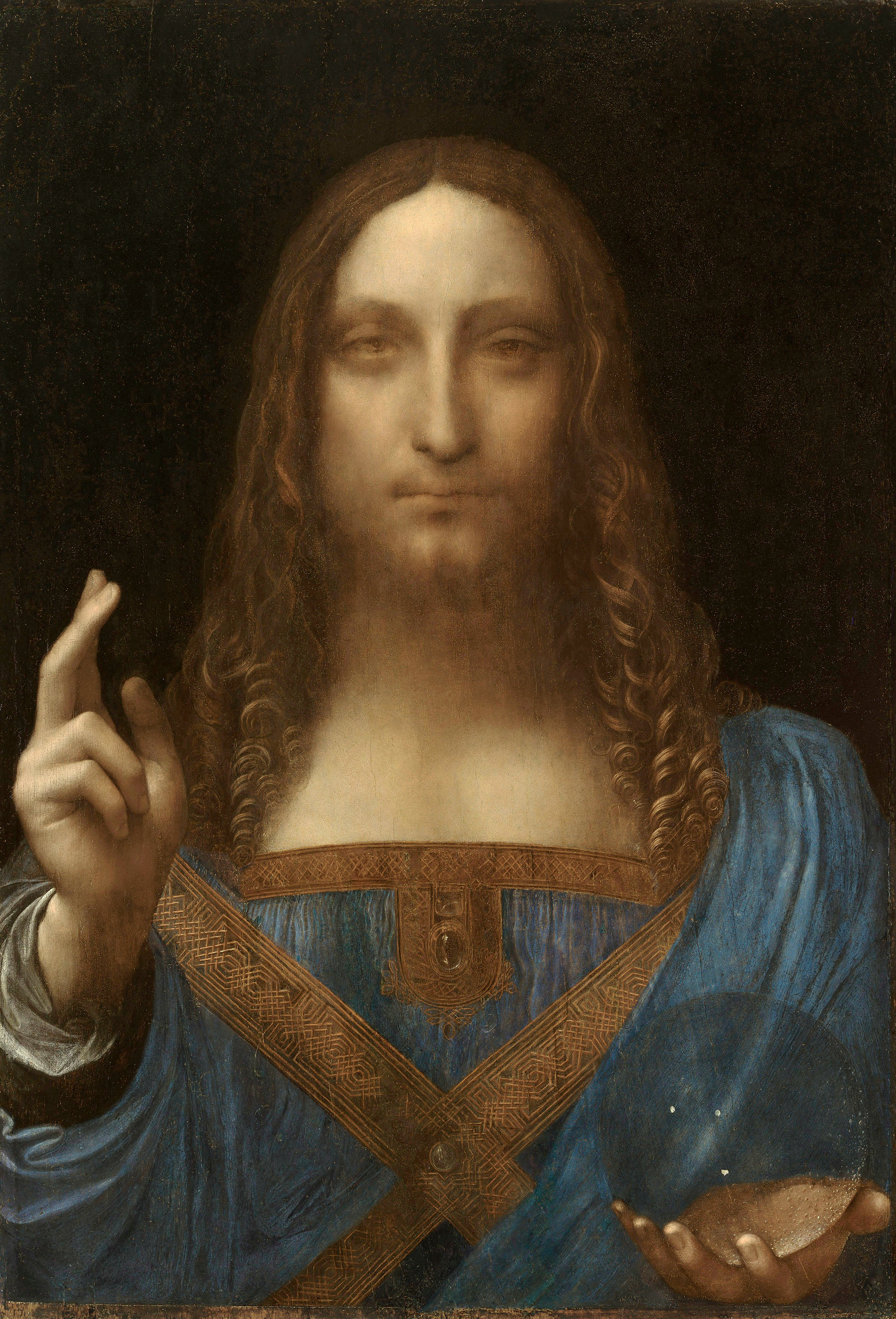 Reproduction du tableau « Salvator Mundi (Sauveur du Monde) - Léonard de Vinci » par Alpha Reproduction en peinture à l’huile