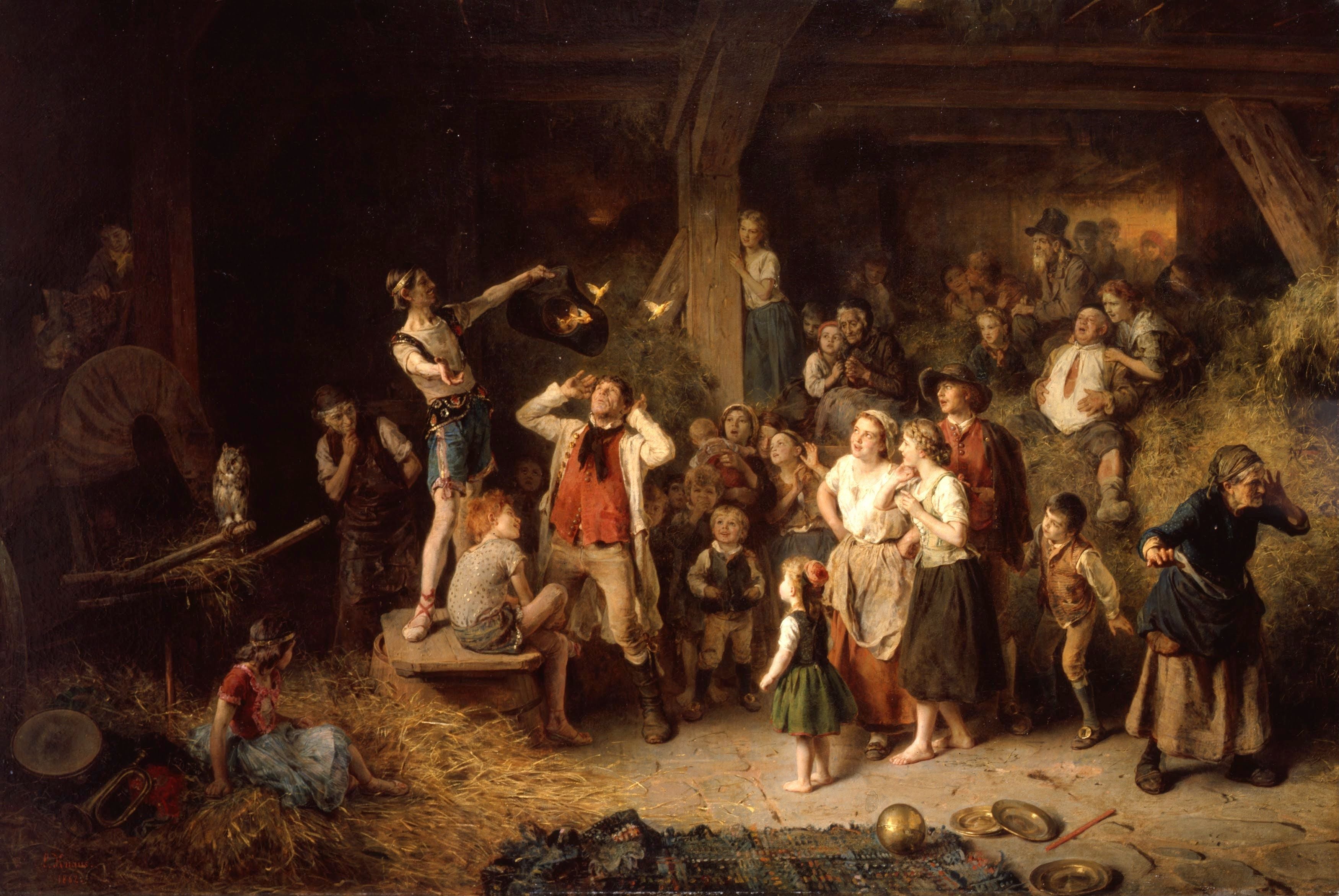 Le magicien dans la grange - Ludwig Knaus