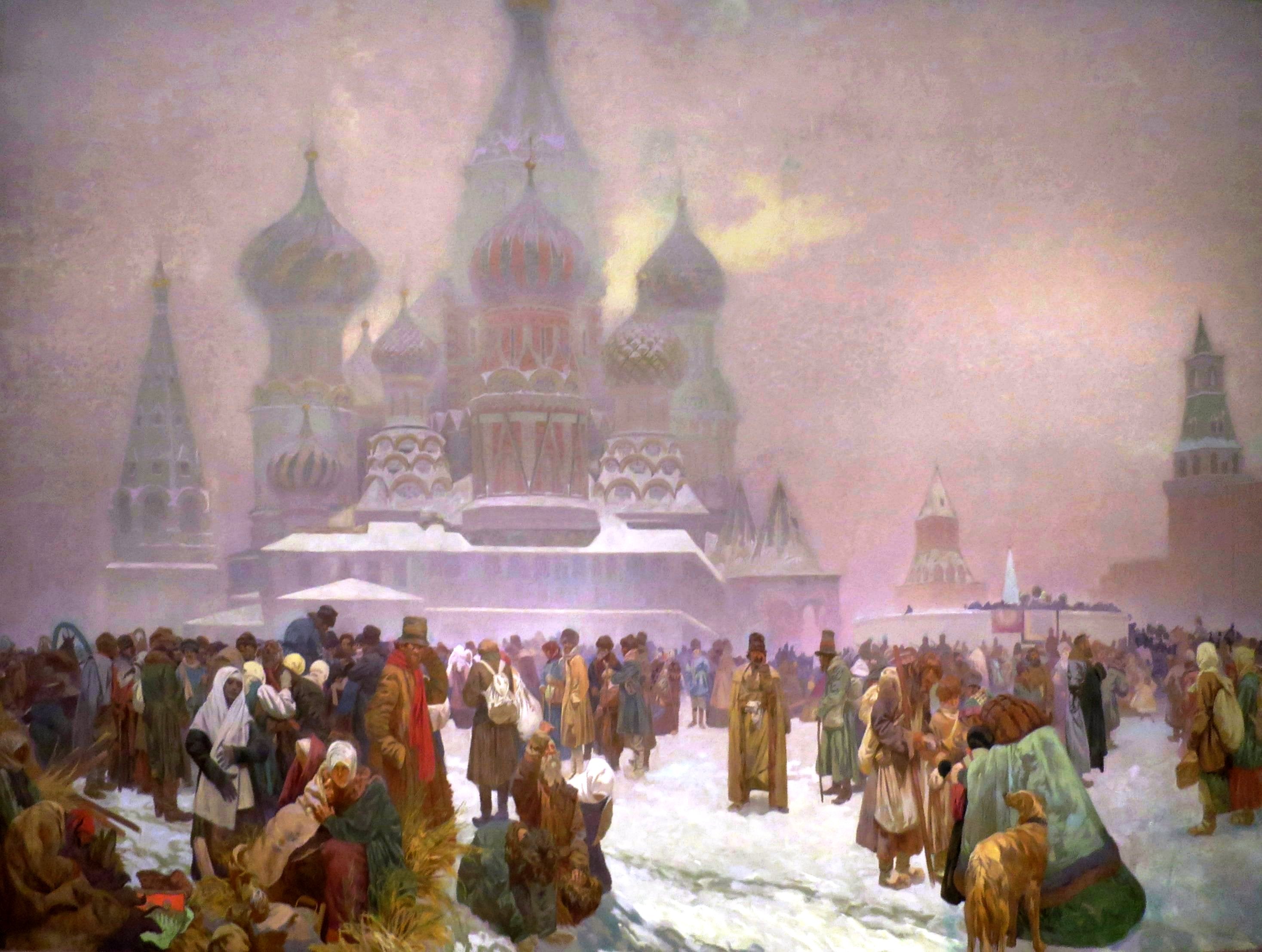 Venäläisten talonpoikien vapautuminen - Alphonse Mucha