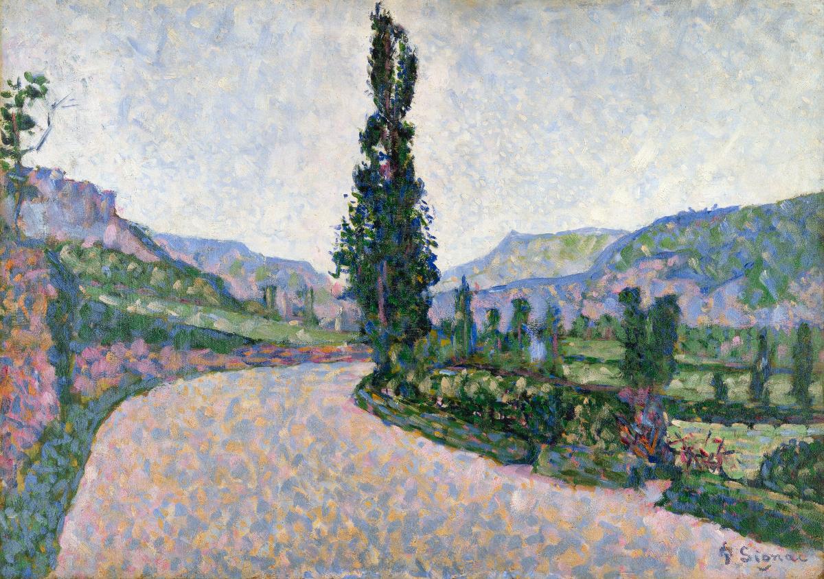 Reproduction du tableau « Comblat-le-Château. Le Peuplier - Paul Signac » par Alpha Reproduction en peinture à l’huile