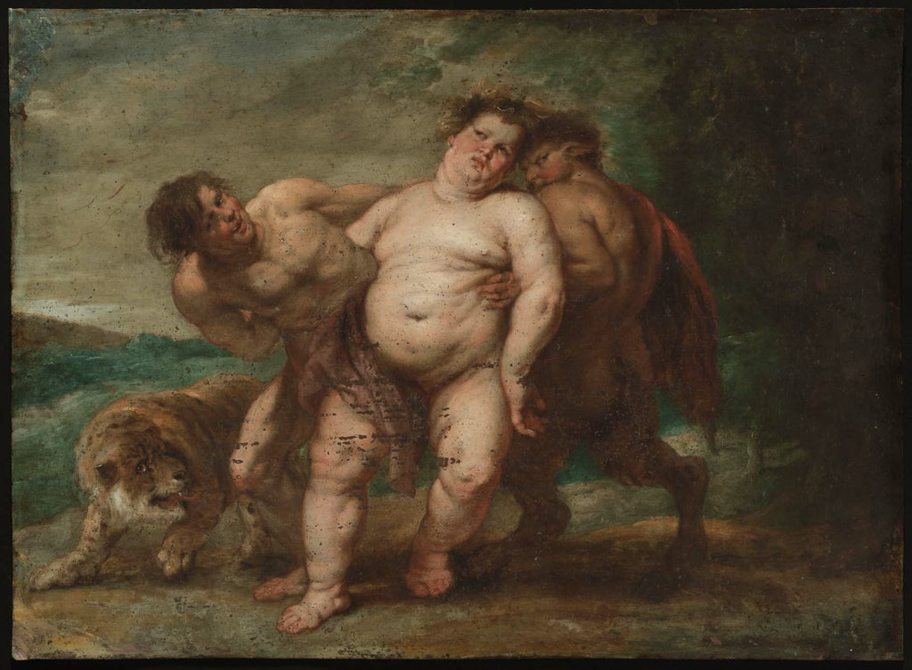 Humalassa oleva Bacchus faunin ja satyyrin kanssa - Peter Paul Rubens