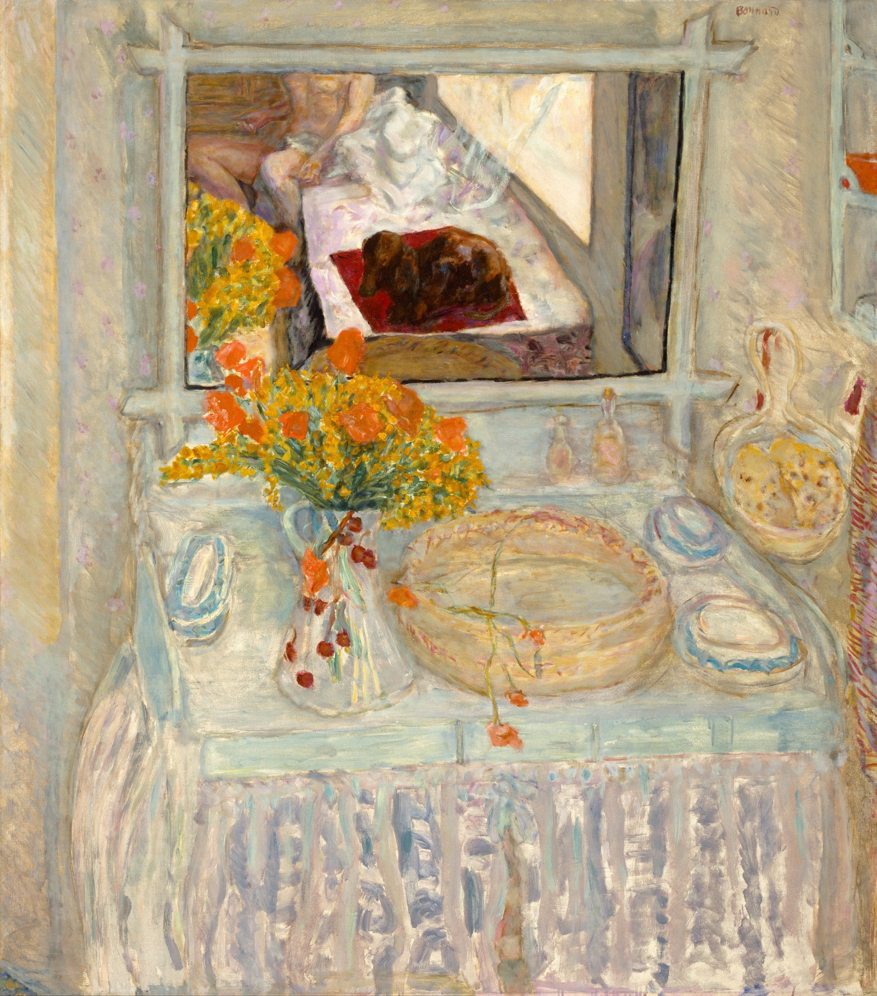 Reproduction du tableau « Table de toilette avec miroir - Pierre Bonnard » par Alpha Reproduction en peinture à l’huile