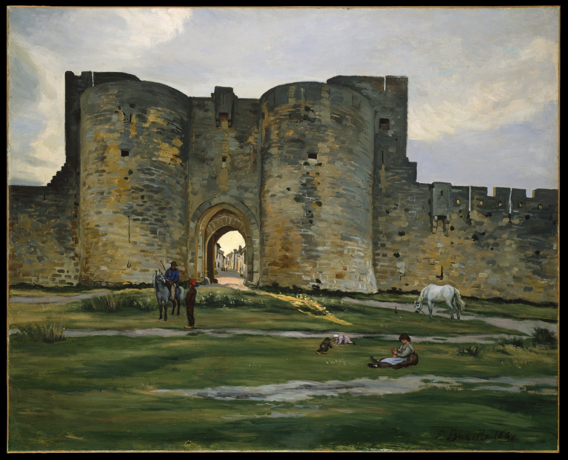 Reproduction du tableau « Porte de la Reine à Aigues-Mortes - Frédéric Bazille » par Alpha Reproduction en peinture à l’huile