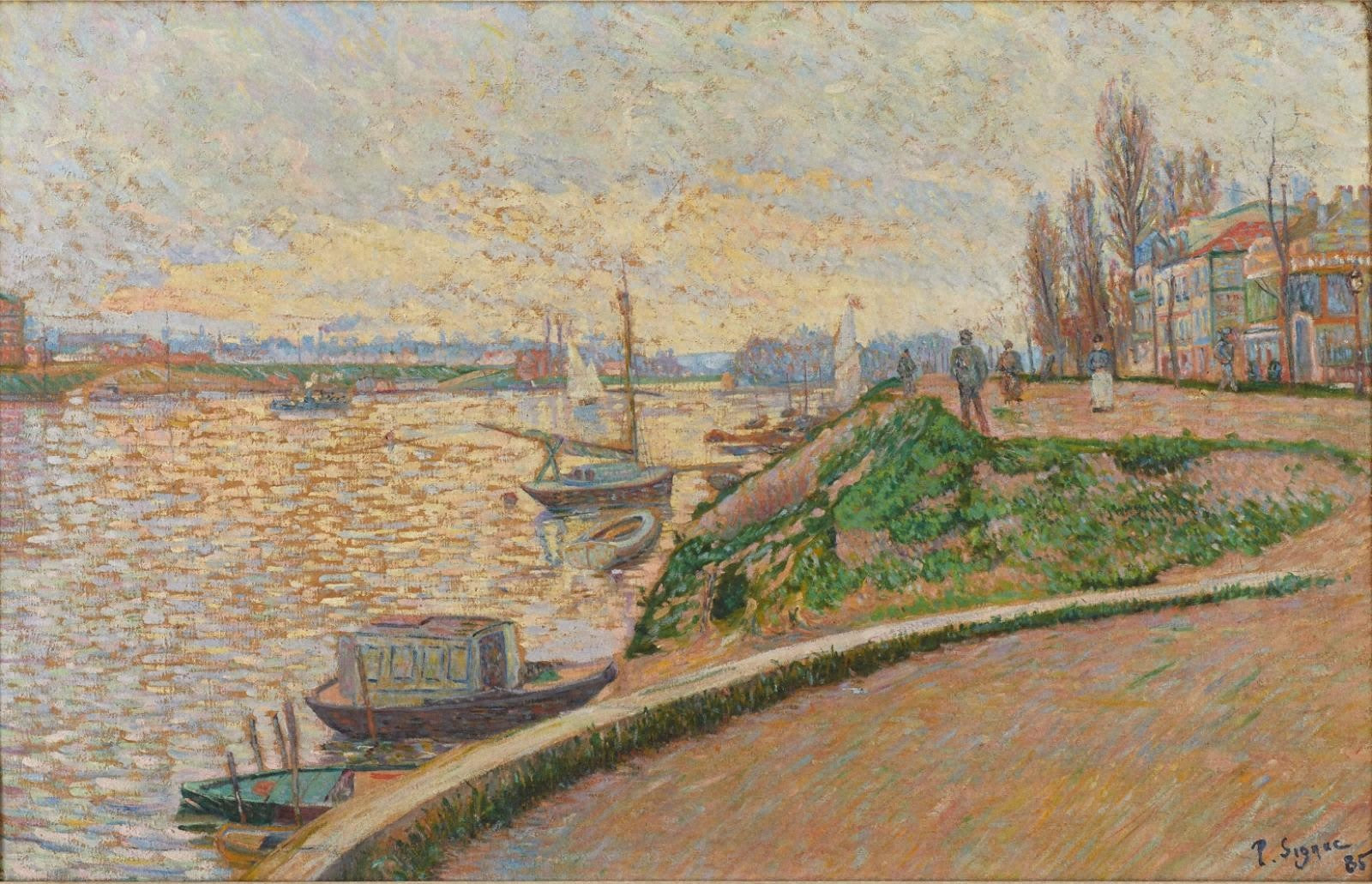 Reproduction du tableau « Asnières, rive de la Seine - Paul Signac » par Alpha Reproduction en peinture à l’huile