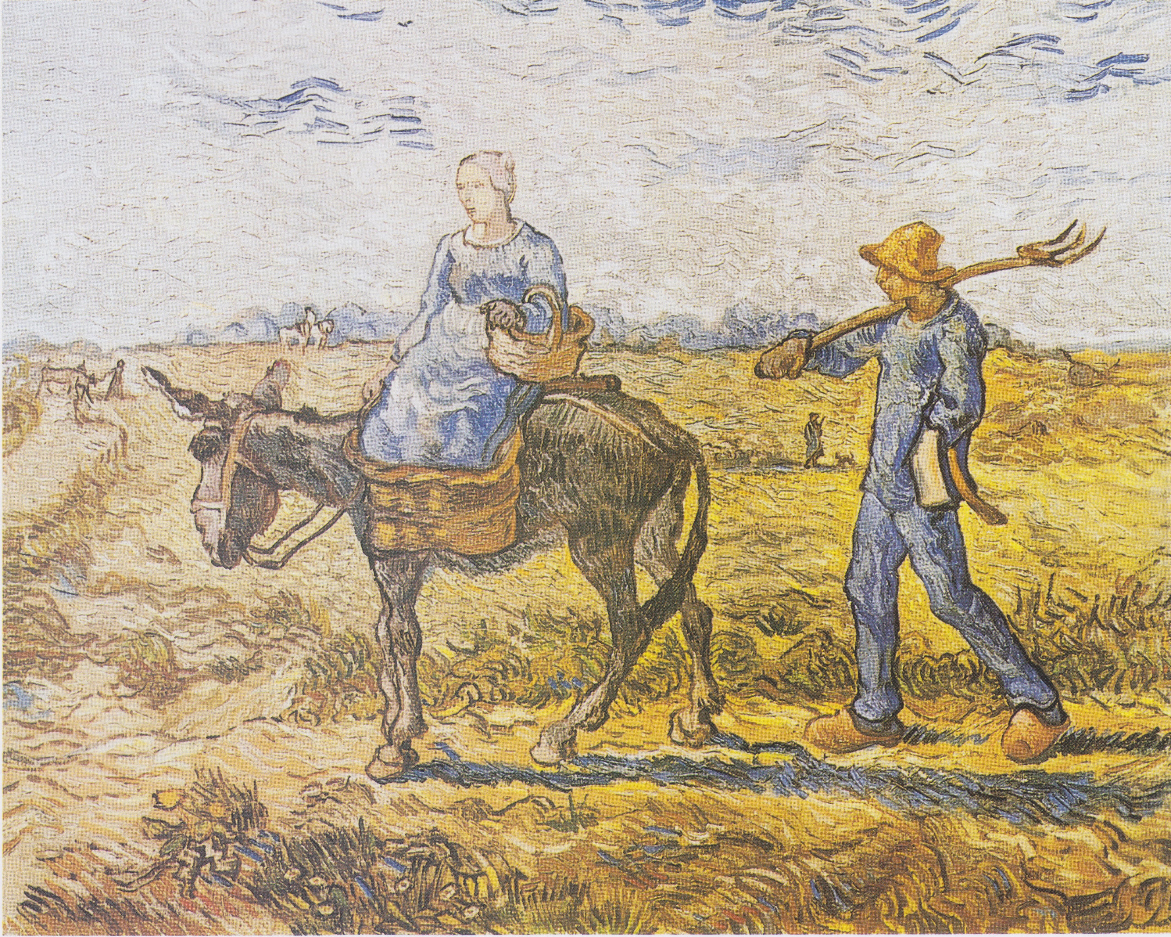 Reproduction du tableau « Matin. Au travail (après Millet) - Vincent van Gogh » par Alpha Reproduction en peinture à l’huile
