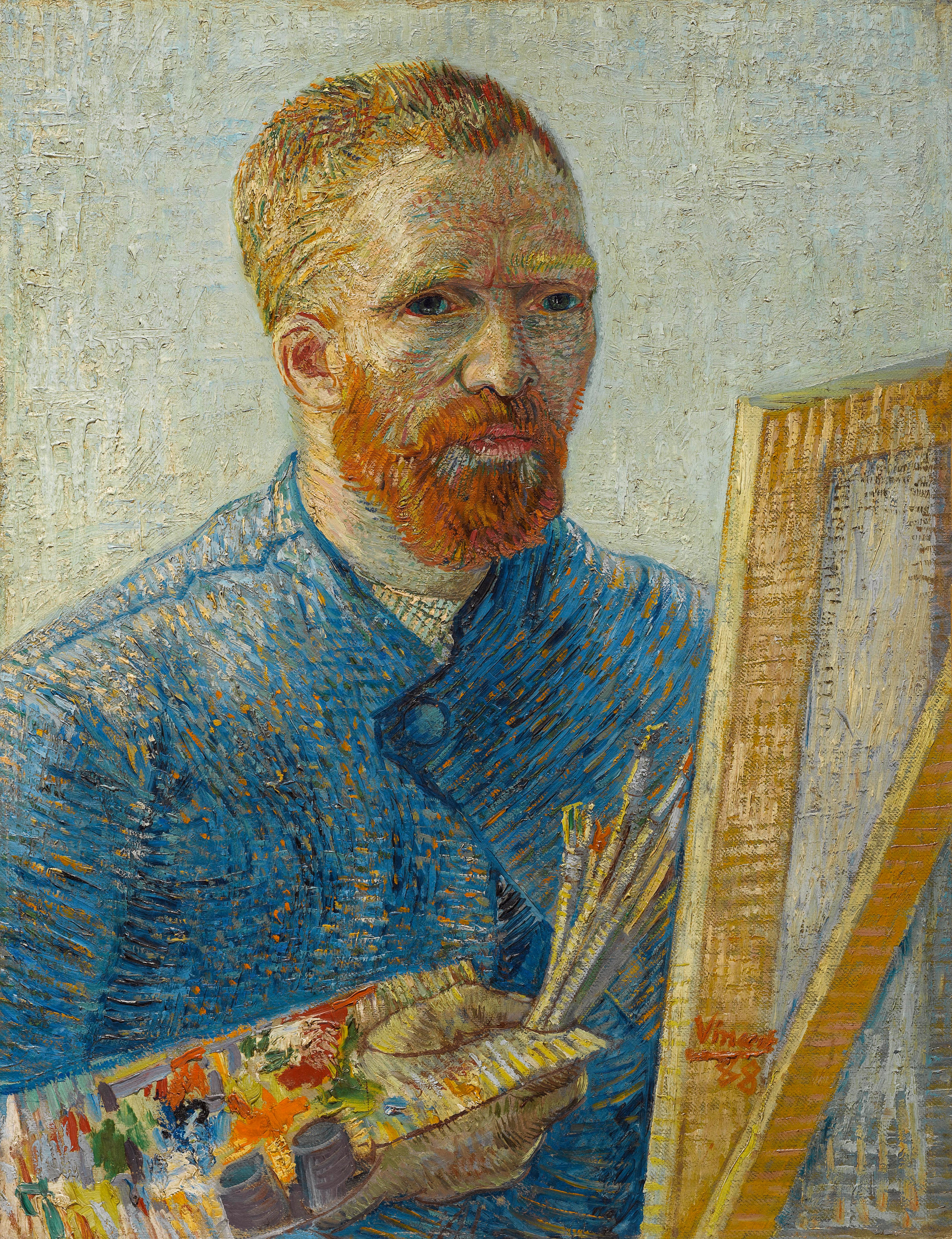 Reproduction du tableau « Autoportrait en peintre - Vincent van Gogh » par Alpha Reproduction en peinture à l’huile