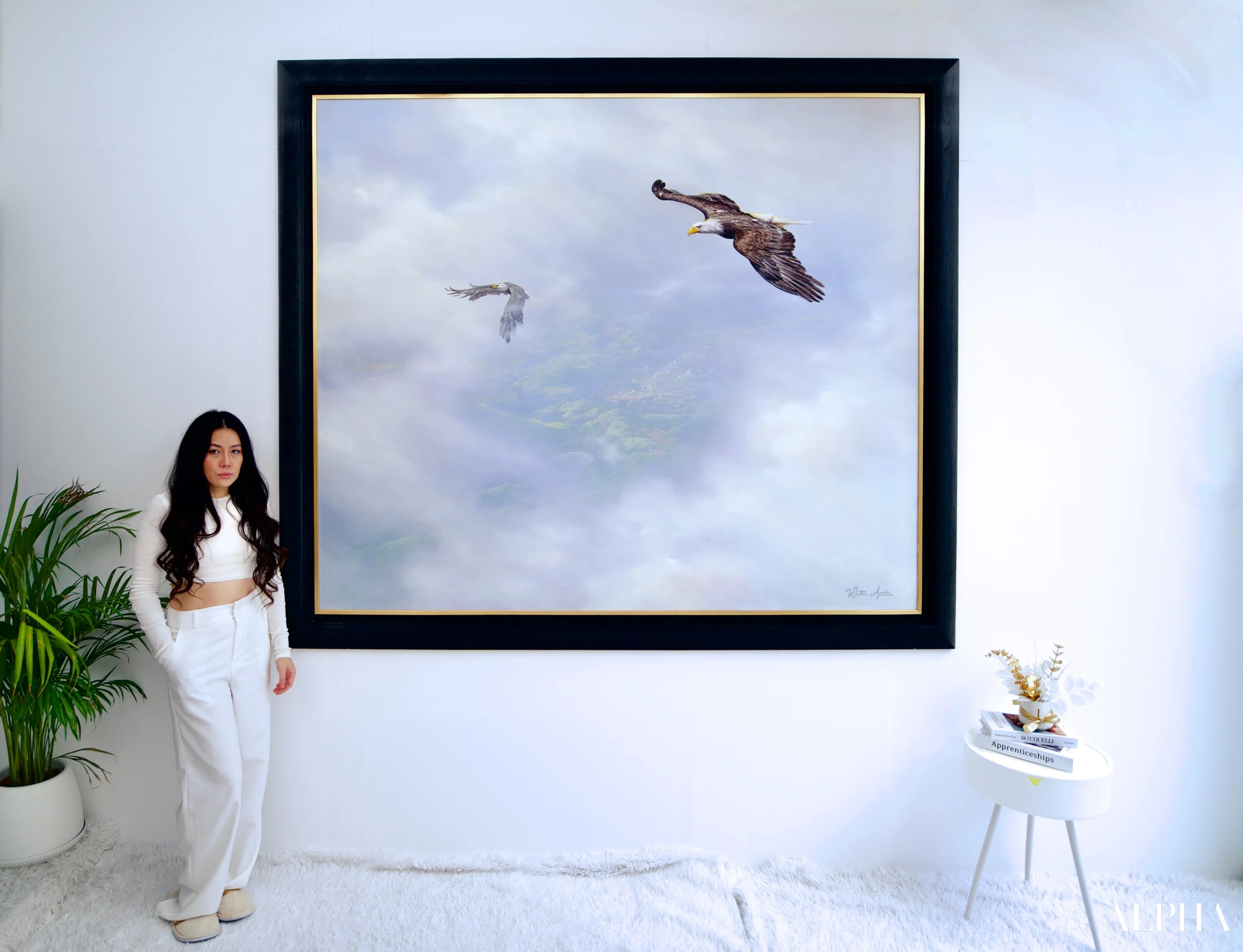 Aigles en Vol | 200 x 170 cm Reproductions de tableaux à la peinture à l’huile