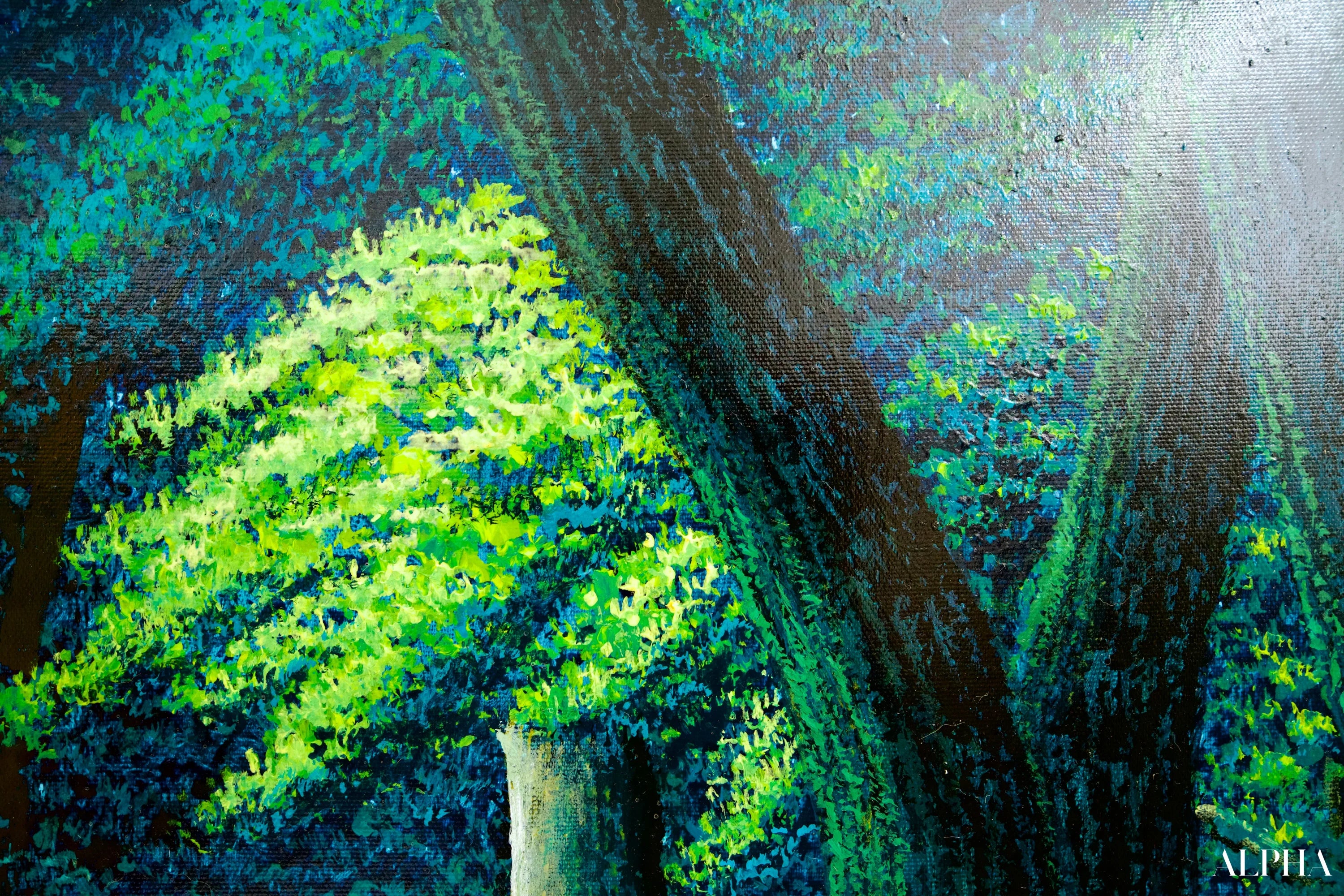 Chemin dans la Forêt Verte | 130 x 190 cm Reproductions de tableaux à la peinture à l’huile