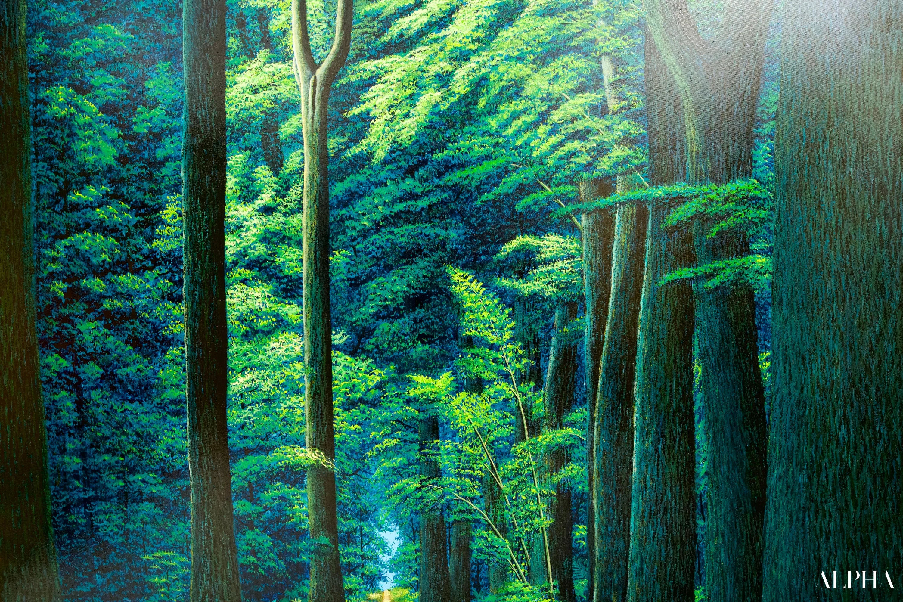 Chemin dans la Forêt Verte | 130 x 190 cm Reproductions de tableaux à la peinture à l’huile