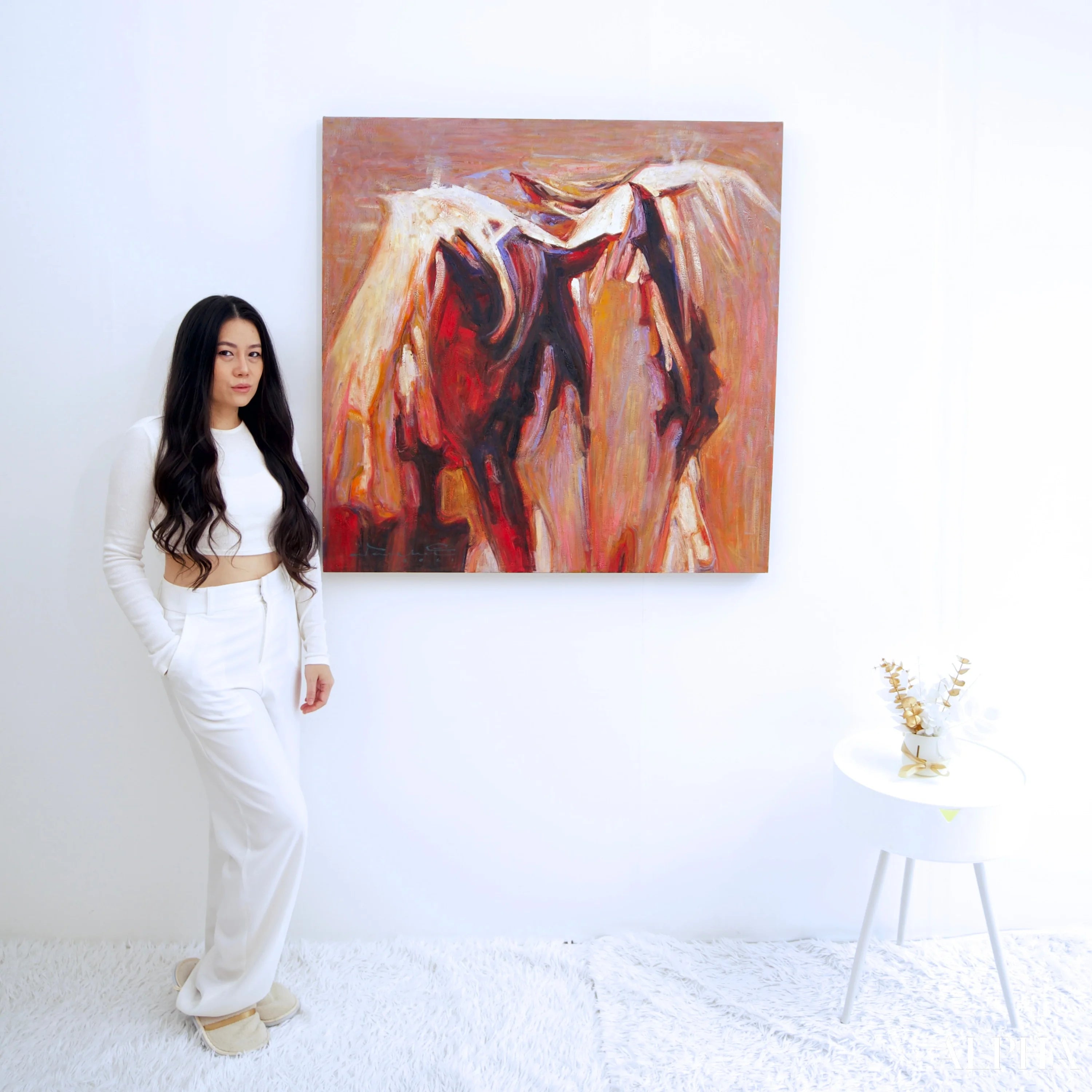 Cheval Abstrait | 100 x 100 cm Reproductions de tableaux à la peinture à l’huile