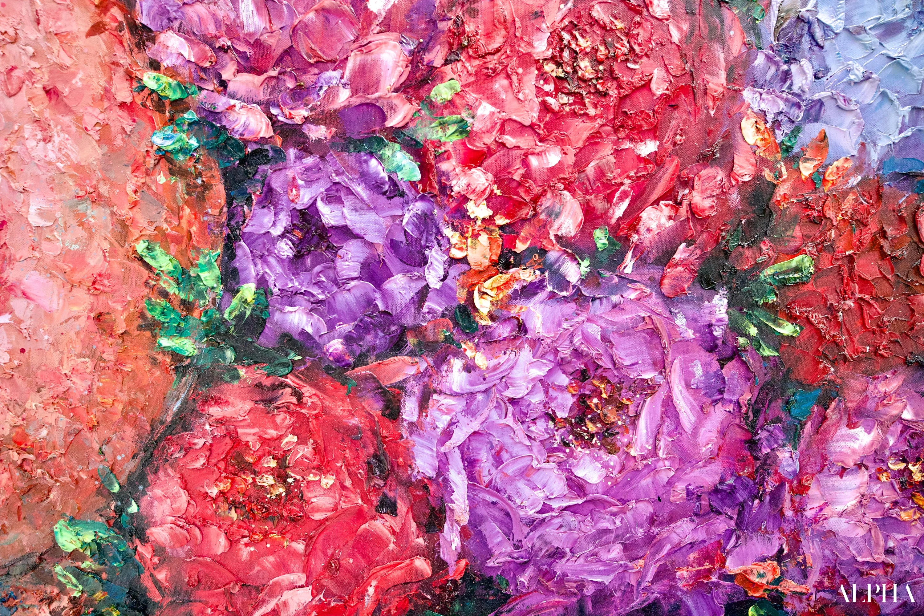 L’amour en Fleurs | 200 x 200 cm Reproductions de tableaux à la peinture à l’huile