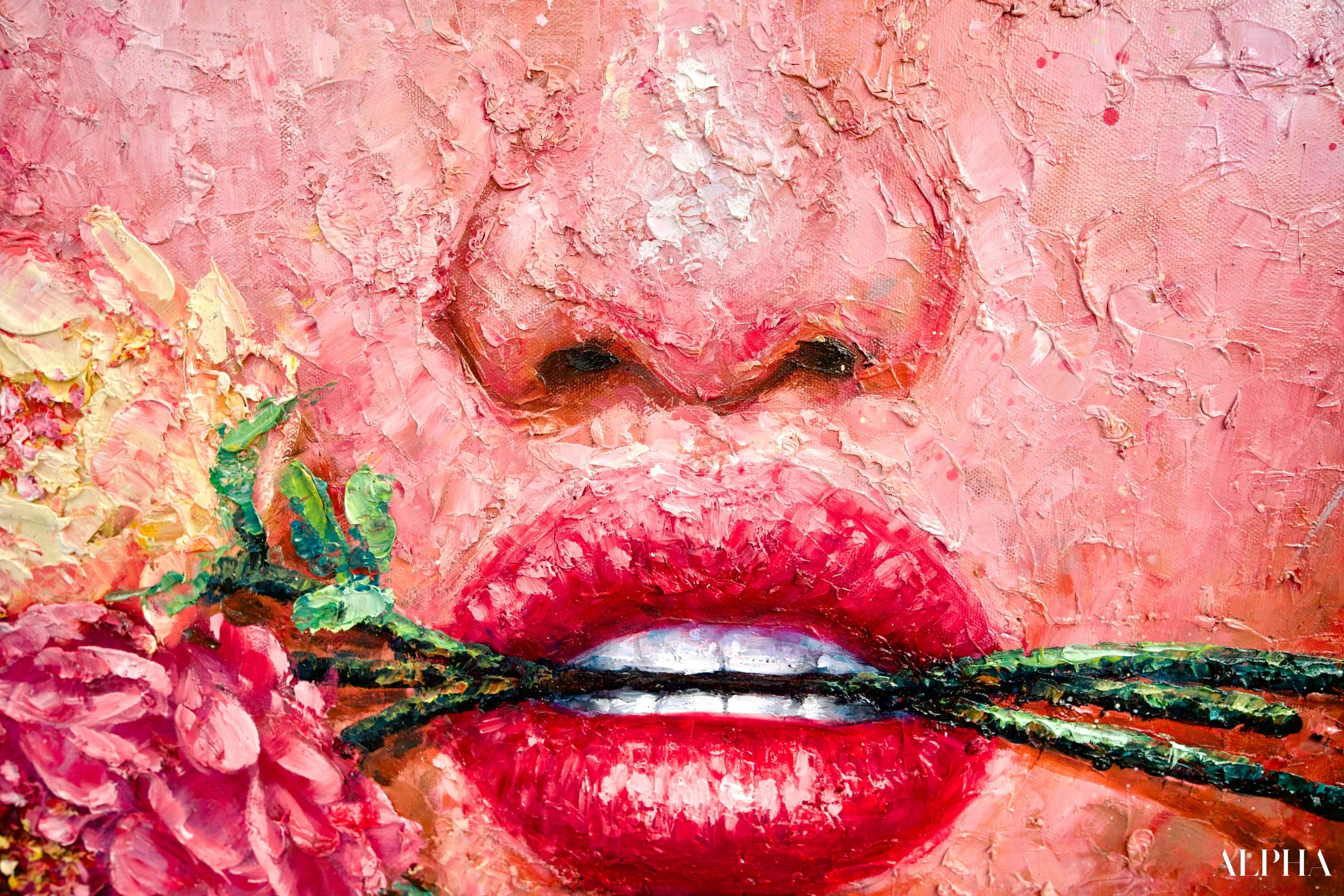 L’amour en Fleurs | 200 x 200 cm Reproductions de tableaux à la peinture à l’huile