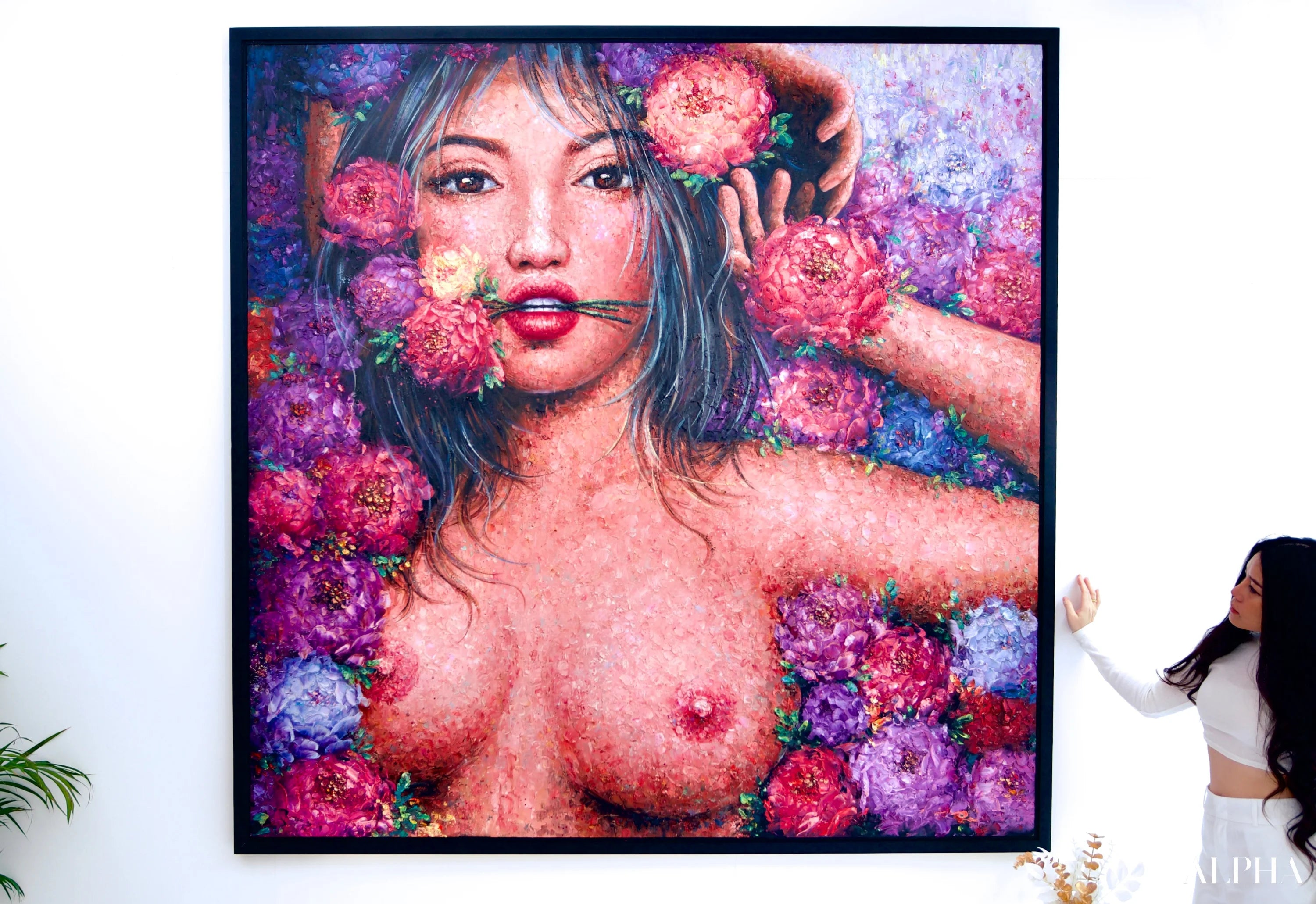 L’amour en Fleurs | 200 x 200 cm Reproductions de tableaux à la peinture à l’huile