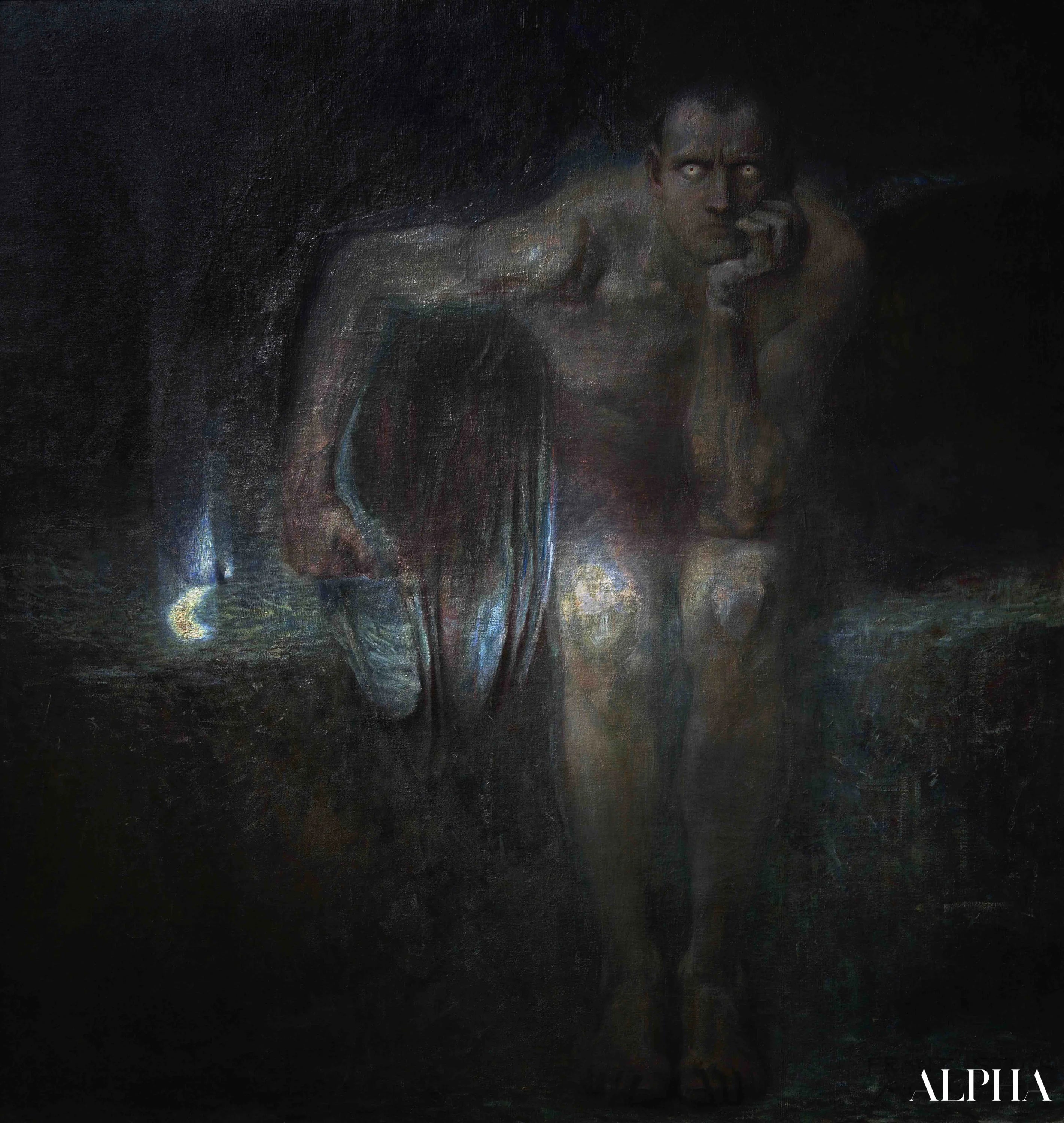 Reproduction du tableau « Lucifer - Franz Von Stuck » par Alpha Reproduction en peinture à l’huile