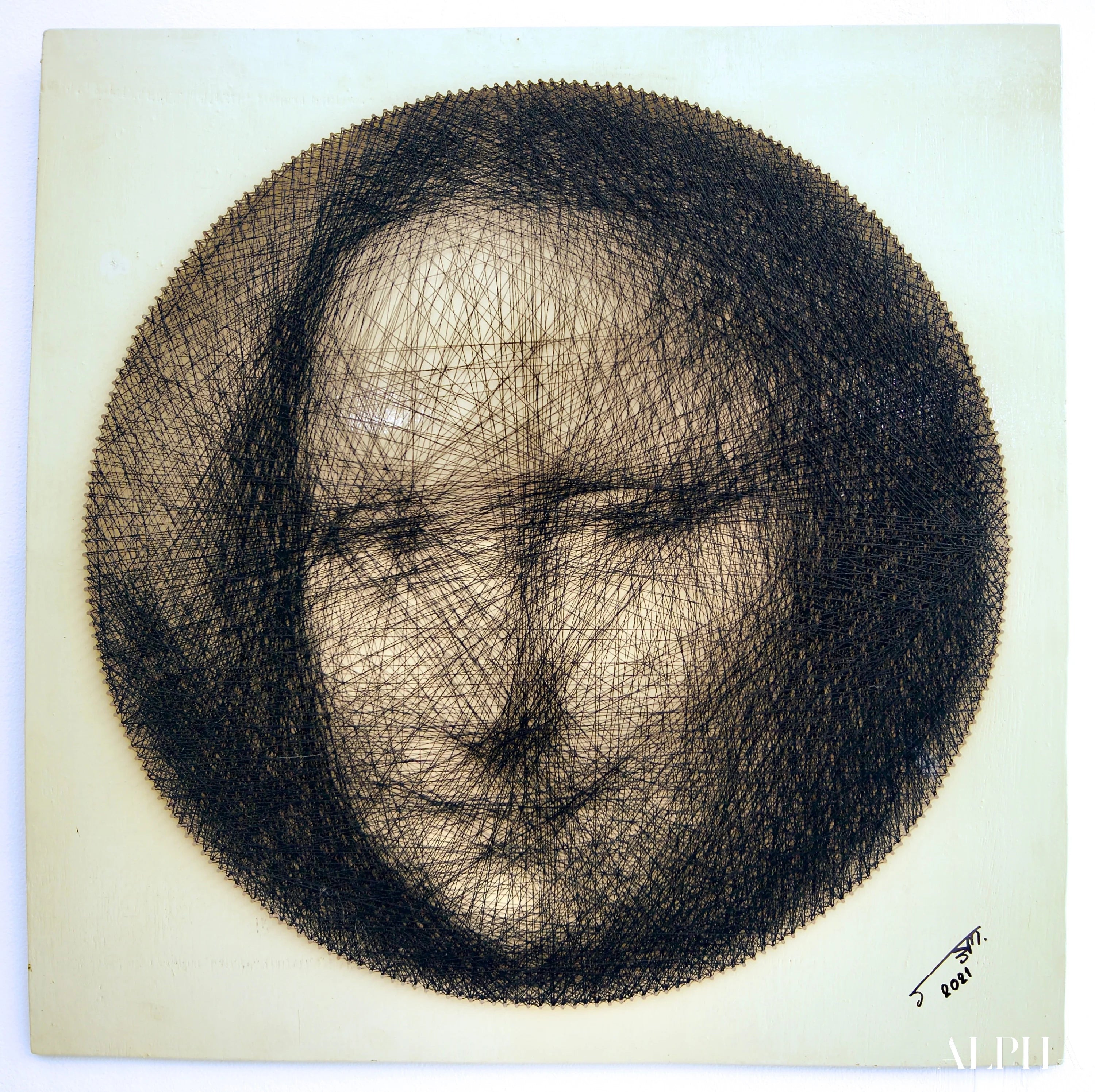 Mona Lisa String Art - Parida | 60 x 60 cm Reproductions de tableaux à la peinture à l’huile