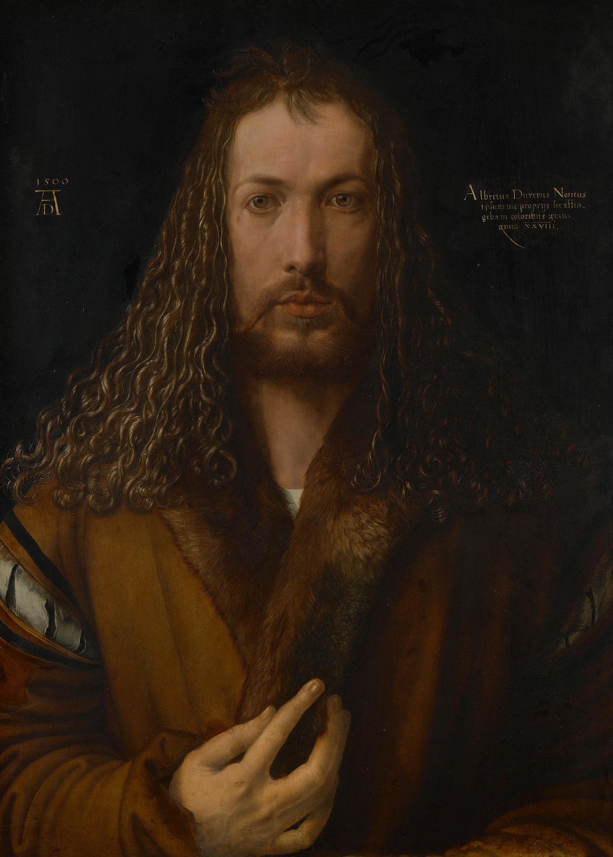 Albrecht Dürer, Self-Portrait with Fur-Trimmed Robe, 1500, Alte Pinakothek, Munich