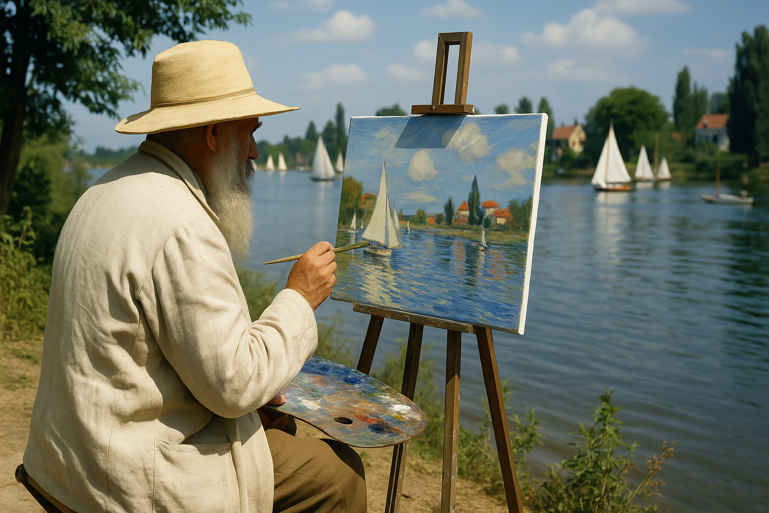 Claude Monet Argenteuil'ssa: Kun valo syleilee Seine-jokea