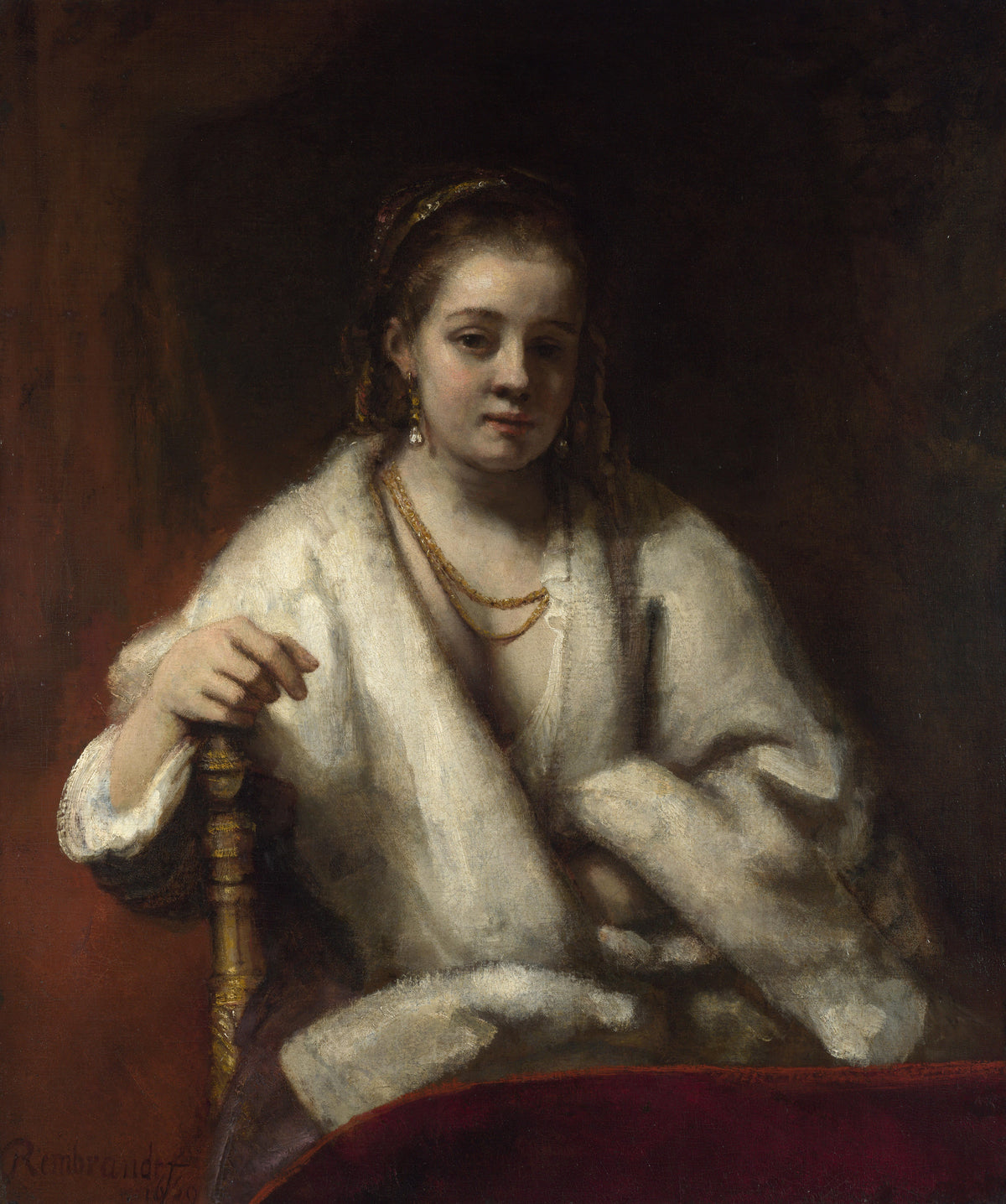 Portrait présumé de Hendrickje Stoffels peint par Rembrandt vers 1654-1656