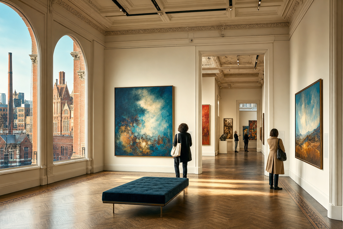 Galeries d’art à Leicester, architecture victorienne et peintures contemporaines