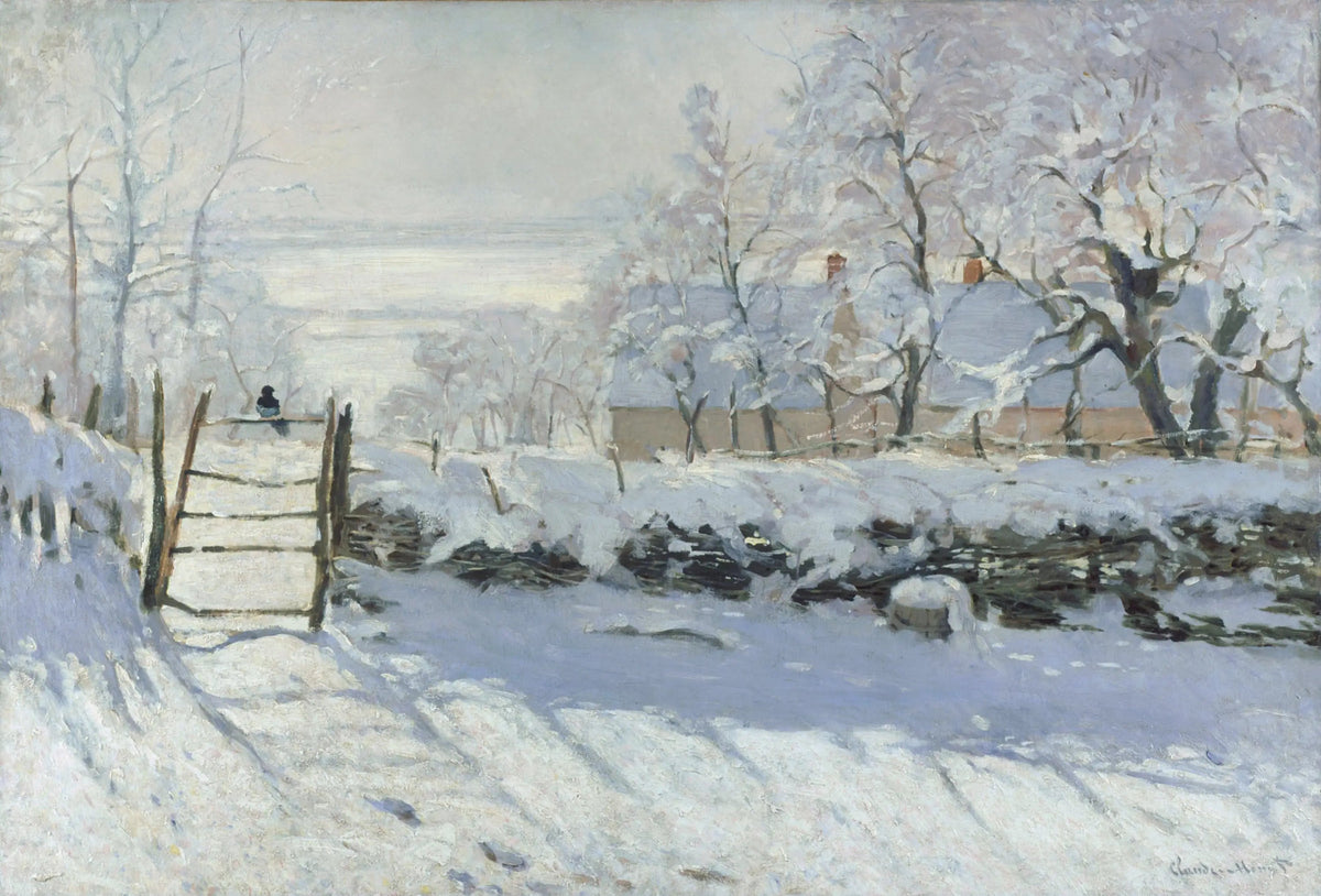 La Pie de Claude Monet, reproduction peinte à l'huile sur toile