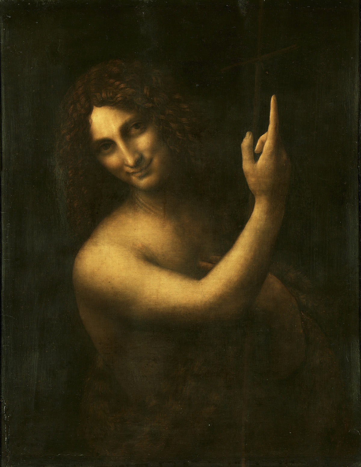 Saint Jean-Baptiste de Léonard de Vinci, tableau conservé au musée du Louvre