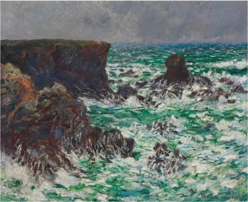 Rochers à Port-Coton, le Rocher du Lion de Claude Monet – vue complète