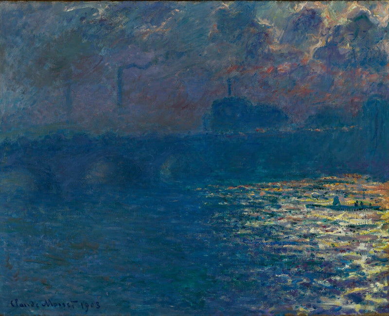 Waterloon silta, aurinkoefekti - Claude Monet