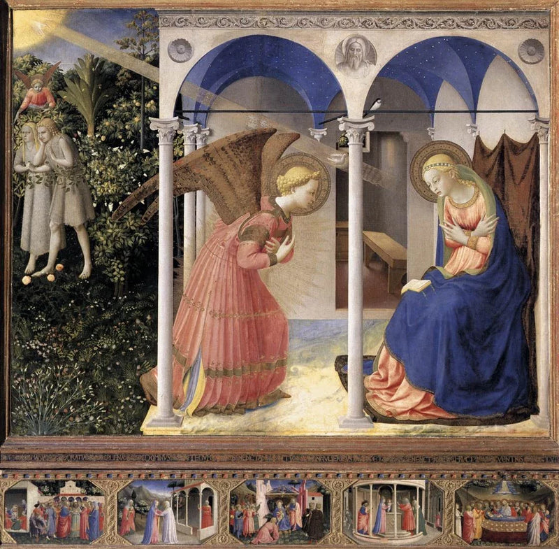 L’Annonciation — Fra Angelico, Prado - Fra Angelico