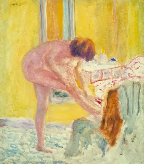 Nu keltaisella taustalla - Pierre Bonnard