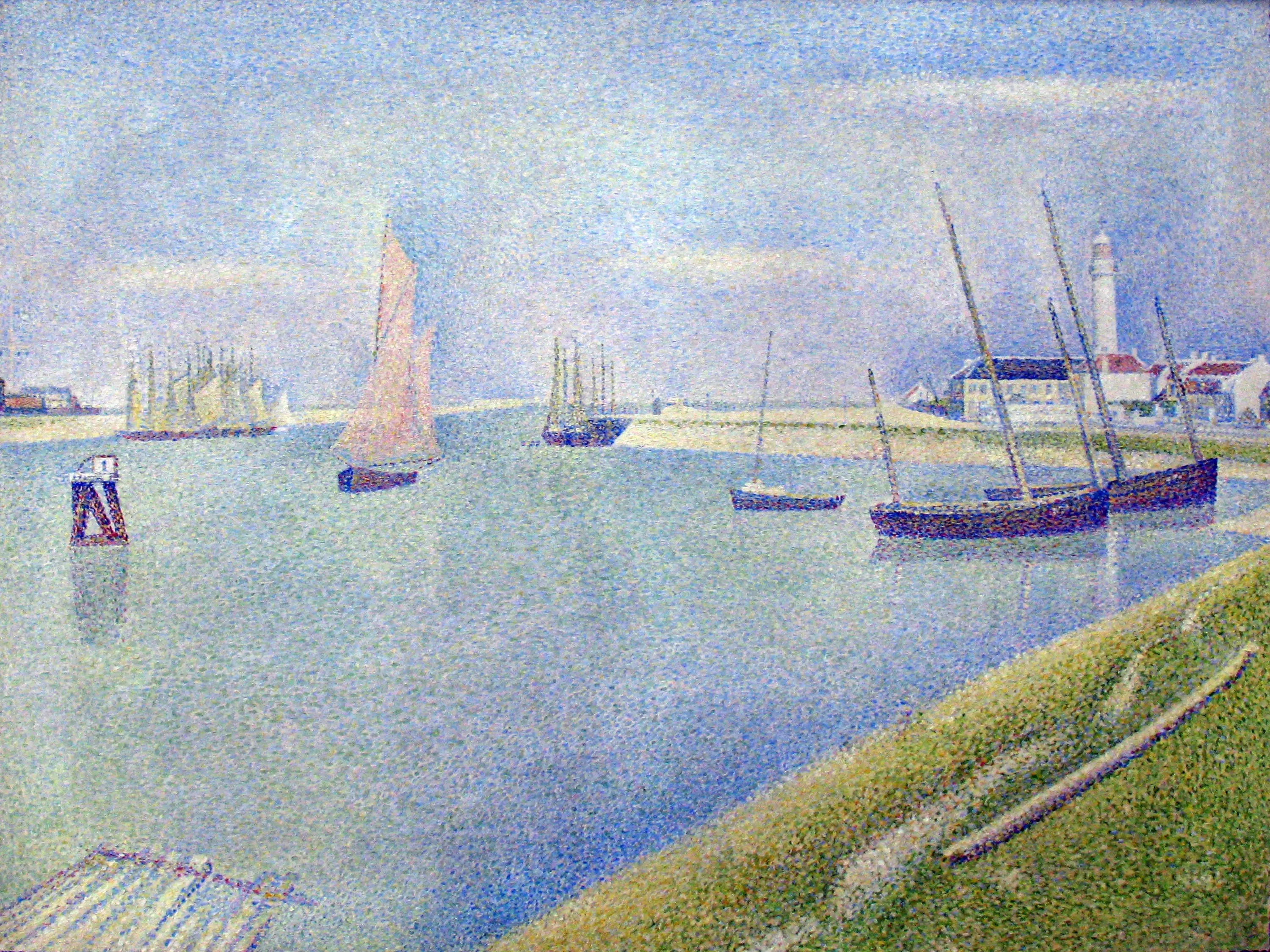 Le Chenal de Gravelines en direction de la mer - Georges Seurat - Alpha Reproduction