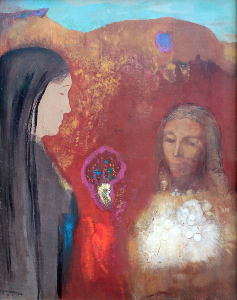 Kristus ja Samarialainen (Valkoiset Kukat -kimppu) - Odilon Redon