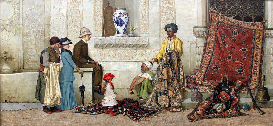Marchand de tapis dans une rue d’Istanbul - Osman Hamdi Bey