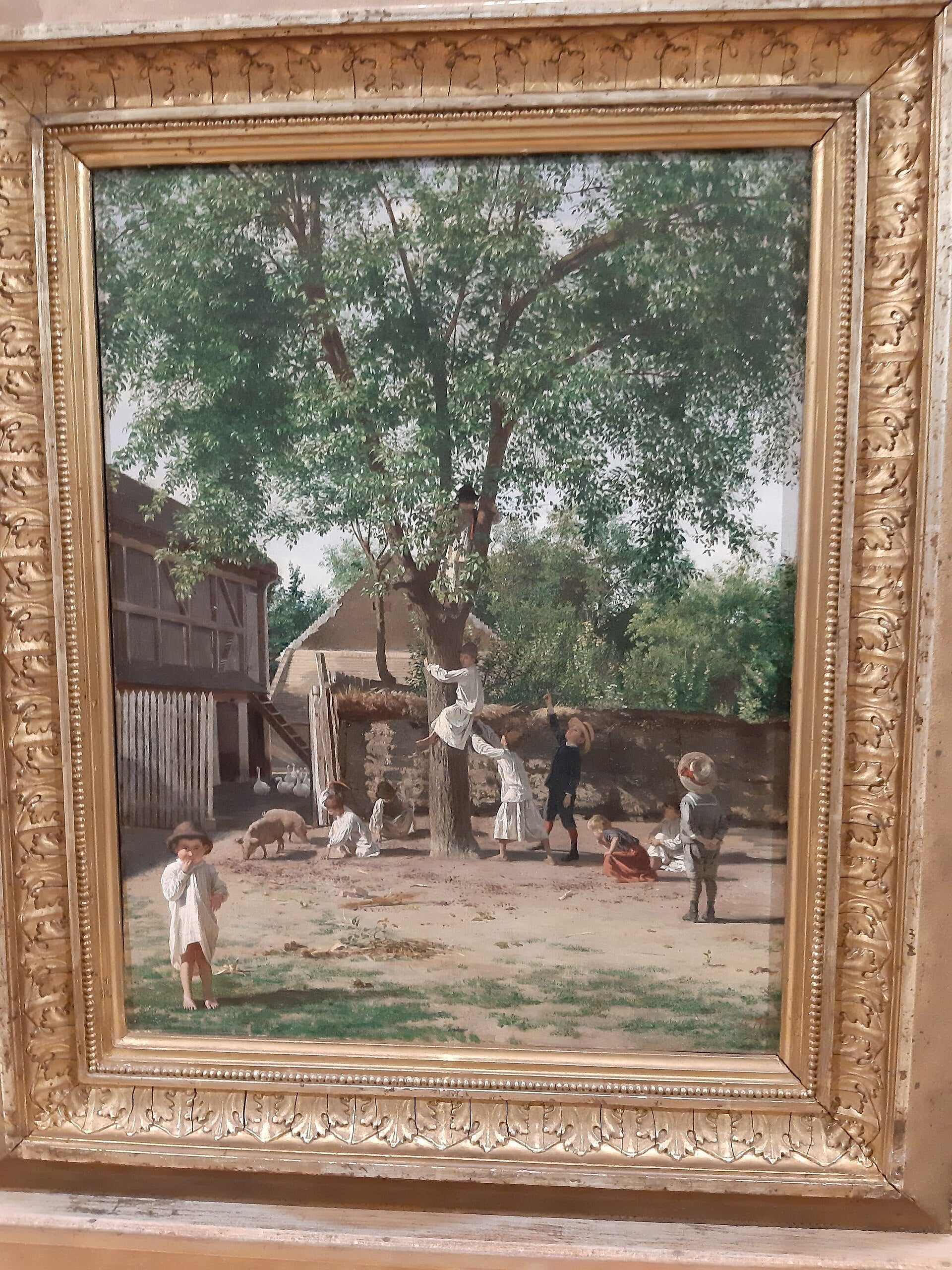 Enfants sous le mûrier, Uroš Predić, 1887, huile sur toile