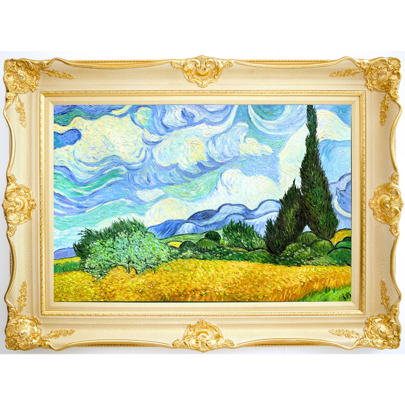 Vehnäpelto ja sypressi - Vincent van Gogh