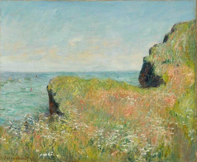 Reproduction du tableau « Bords de la falaise à Pourville - Claude Monet » par Alpha Reproduction en peinture à l’huile