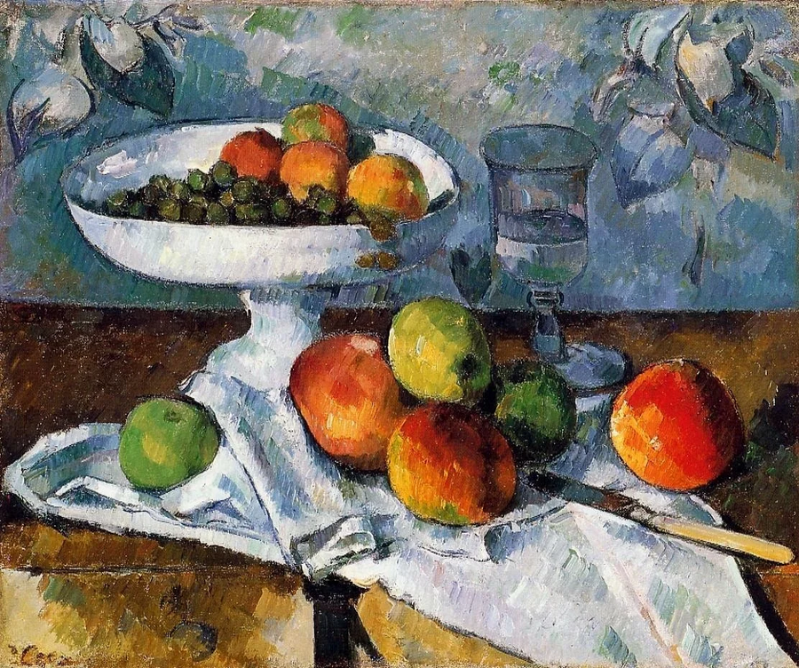 Hedelmäkulho, Lasi ja Omenat - Paul Cézanne
