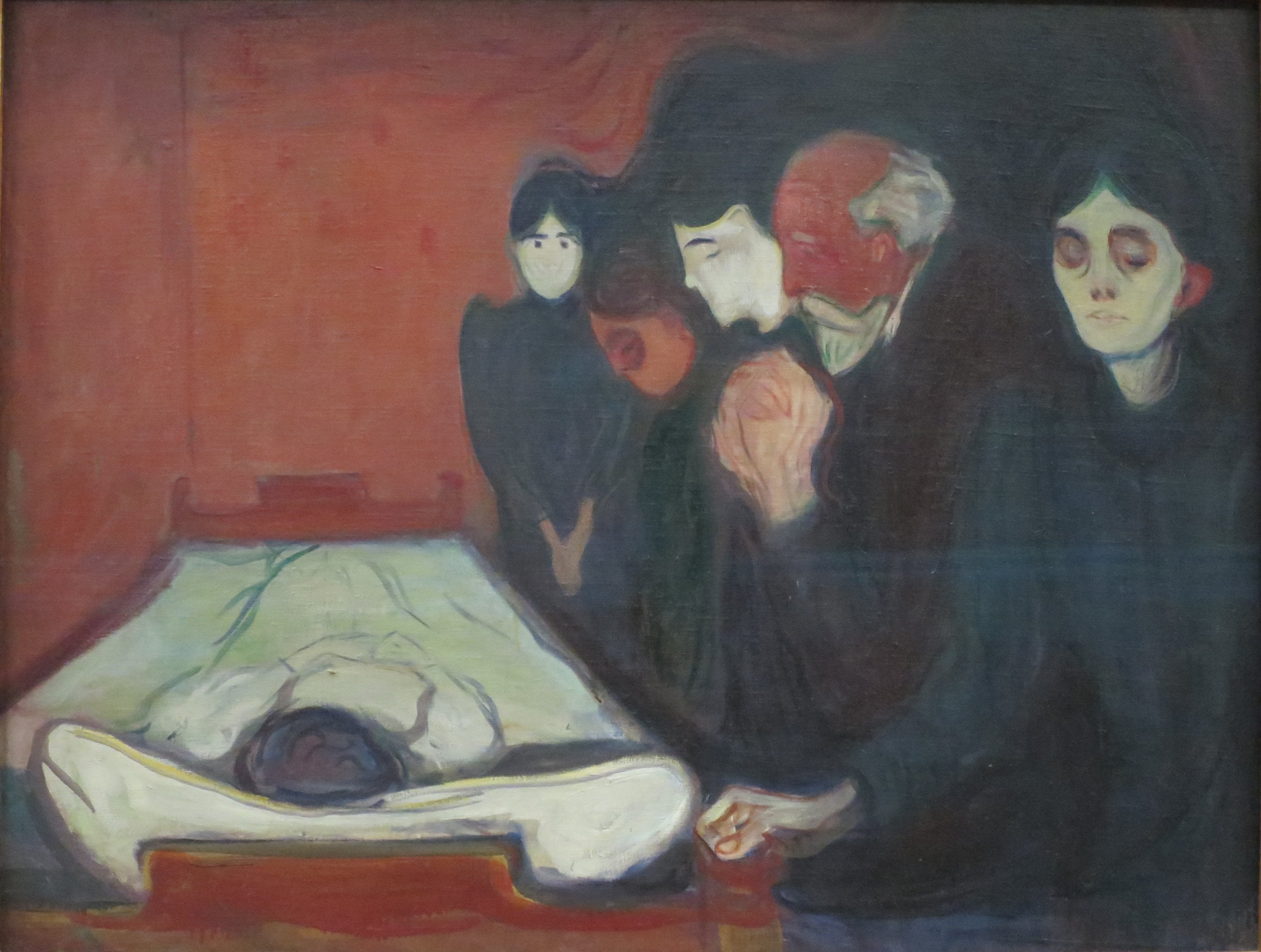 Reproduction du tableau « Au lit de mort - Edvard Munch » par Alpha Reproduction en peinture à l’huile