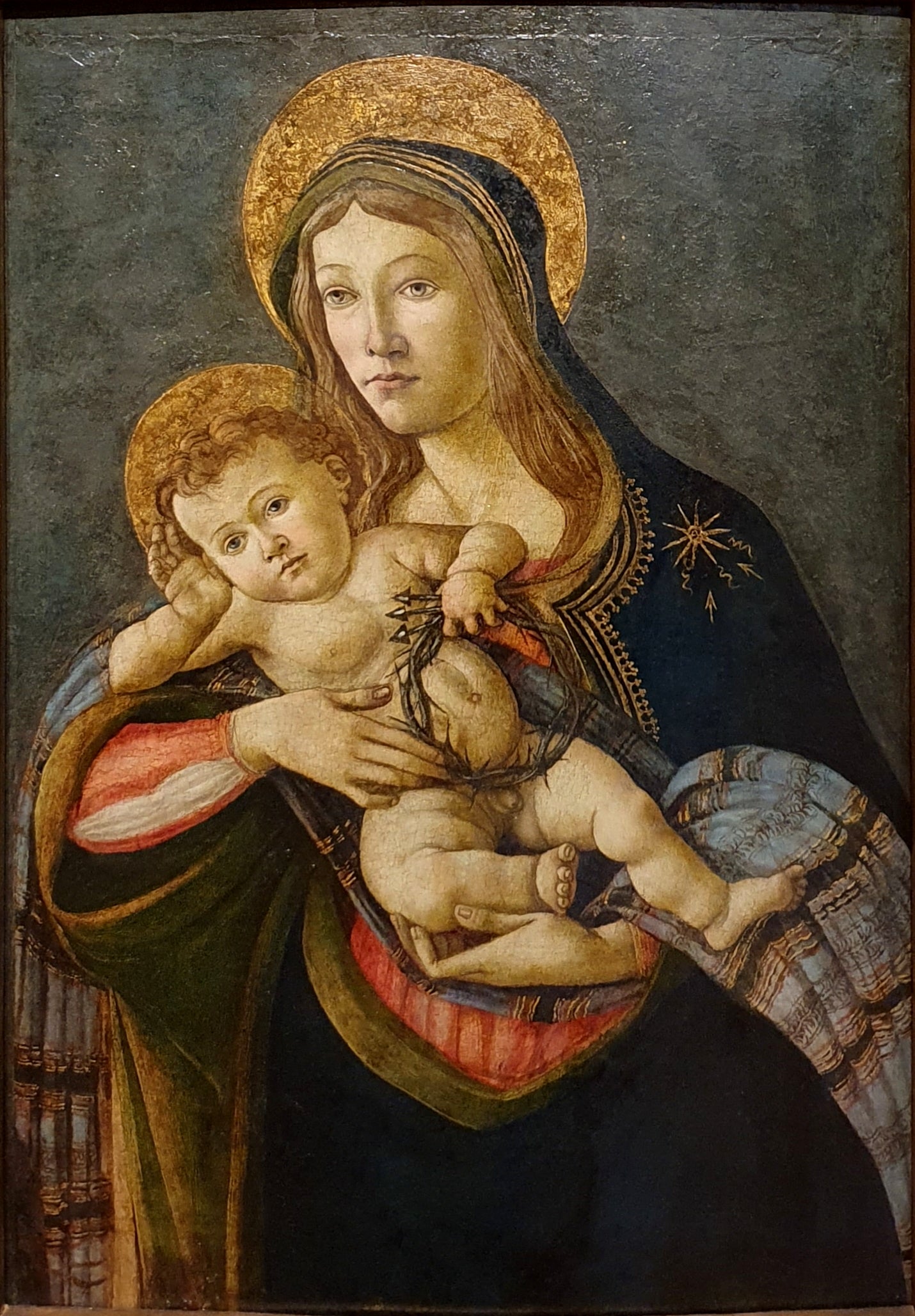 Neitsyt lapsi piikkikruunun ja kolmen naulan kanssa - Sandro Botticelli