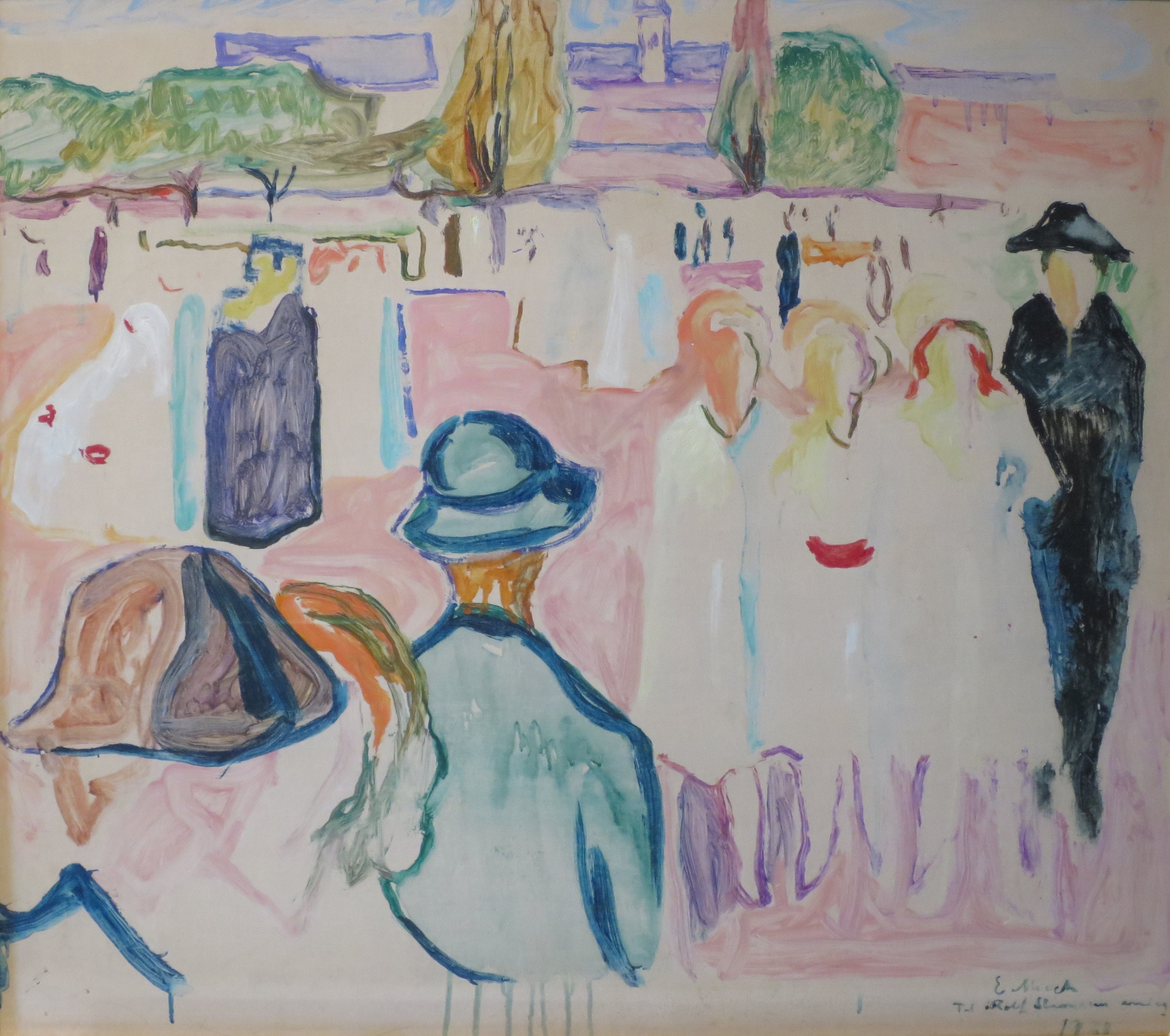 Reproduction du tableau « Été sur Karl Johan - Edvard Munch » par Alpha Reproduction en peinture à l’huile