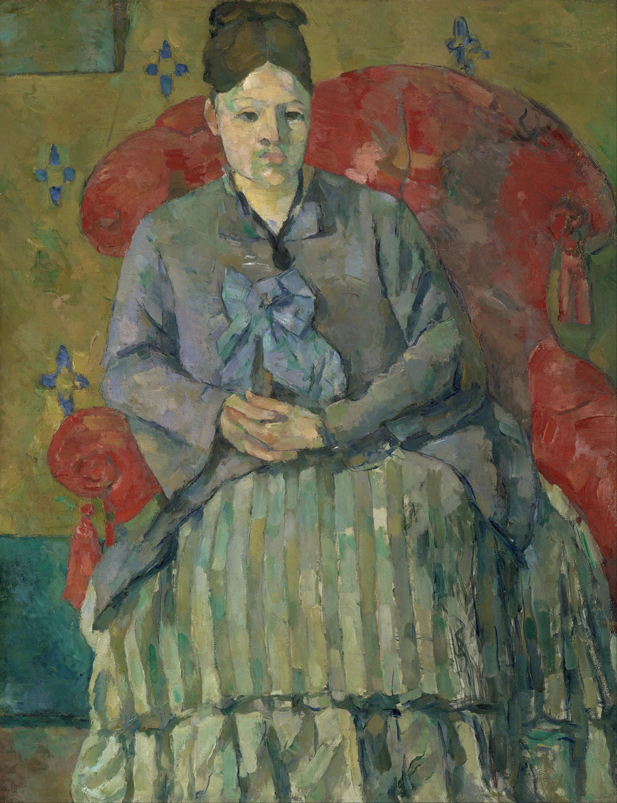 Rouva Cézanne raidallisessa hameessa - Paul Cézanne