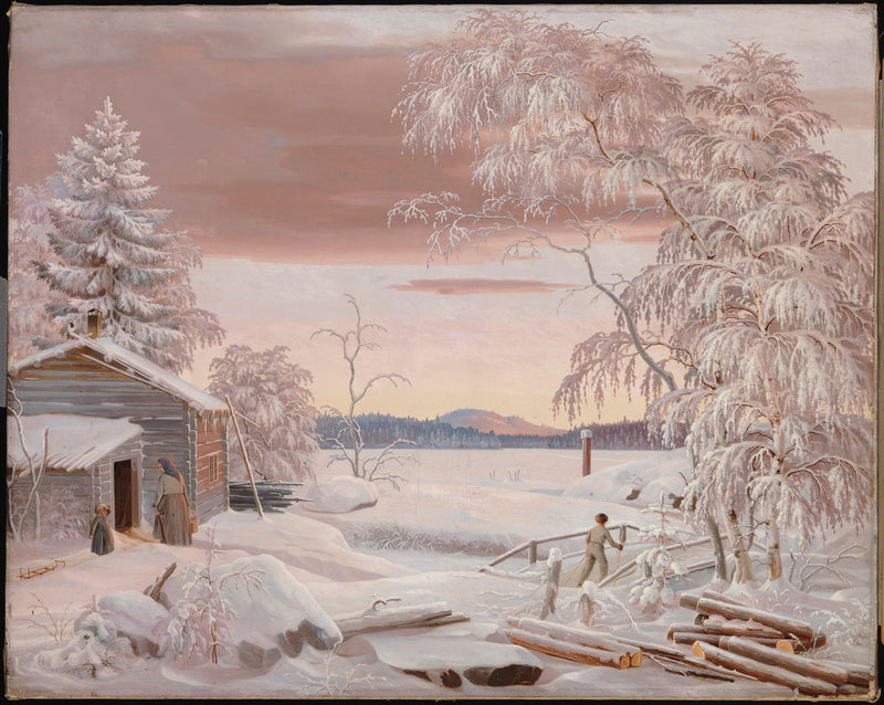 Coucher de soleil hivernal en Savonie - Ferdinand von Wright