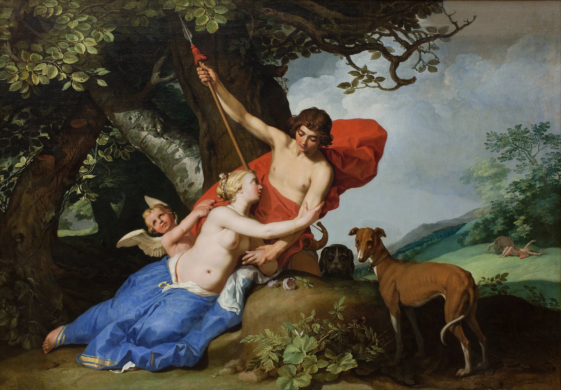 Vénus et Adonis - Abraham Bloemaert image 1 reproduction de peinture à l’huile