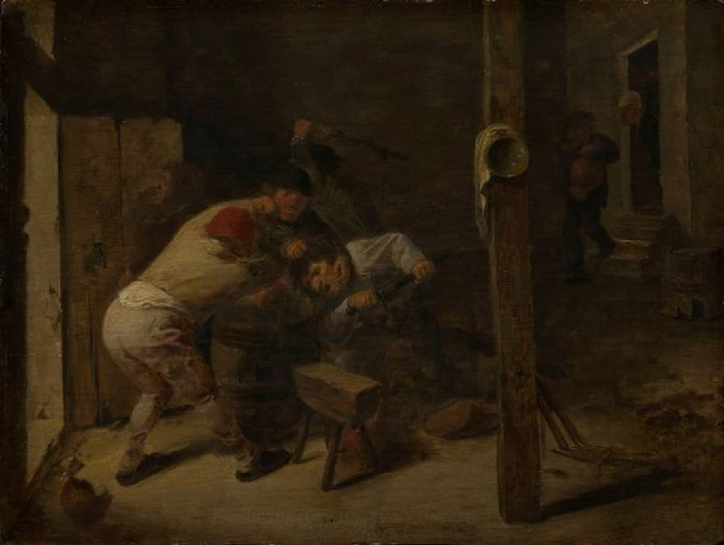 Bagarre entre paysans - Adriaen Brouwer